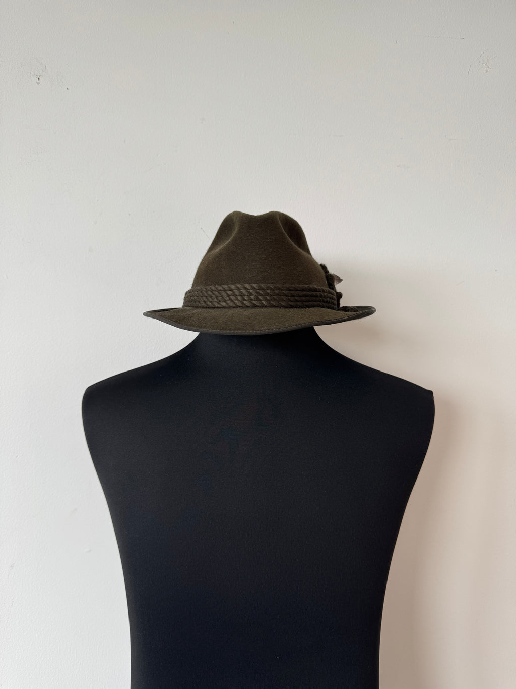Rockel Lodenhut Luxus Wollfilz Dunkelgrün Sehr Gut 61cm
