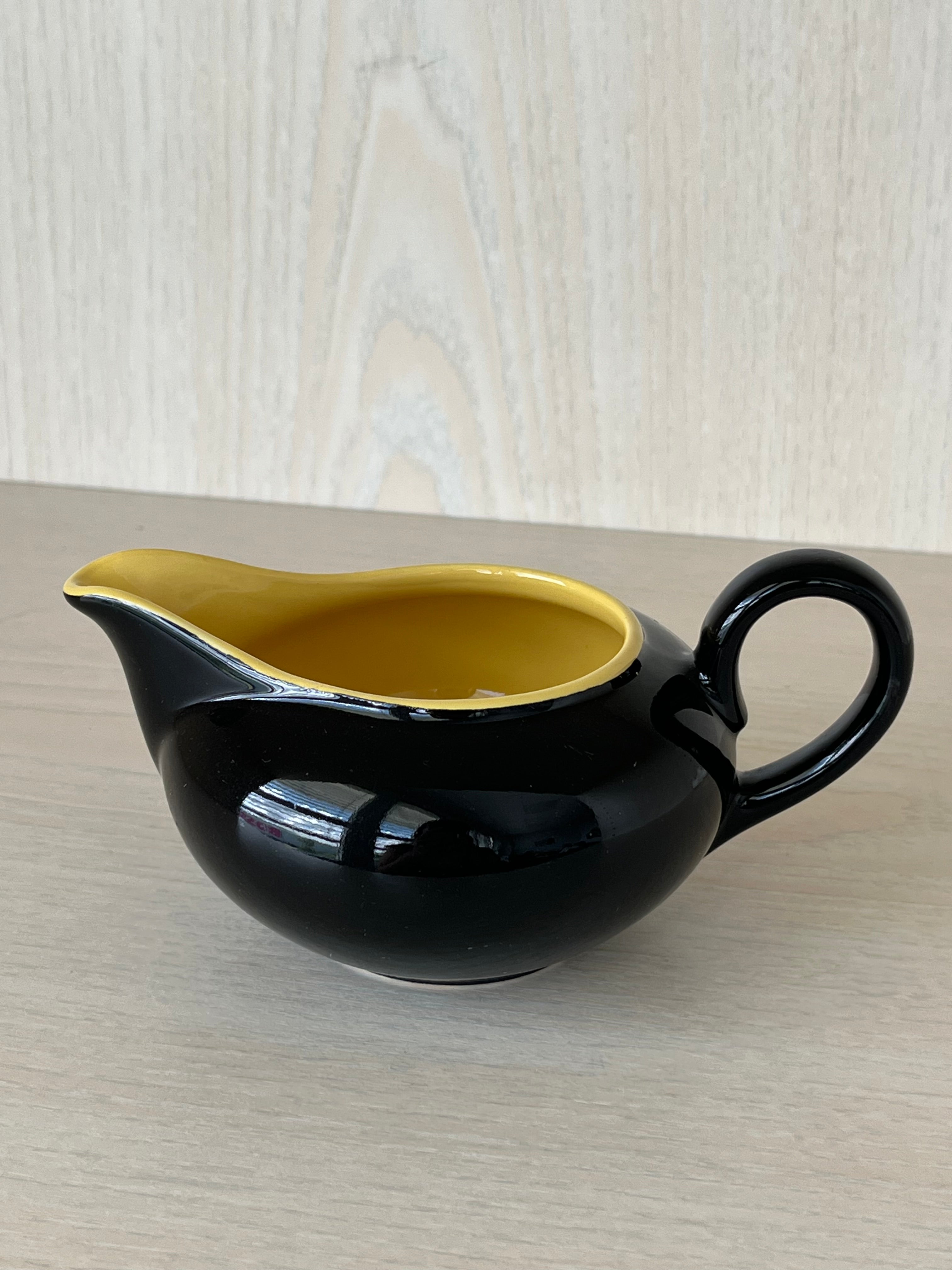 Villeroy & Boch Biarritz Sahnegießer 0,20l Schwarz Gelb Sehr Gut