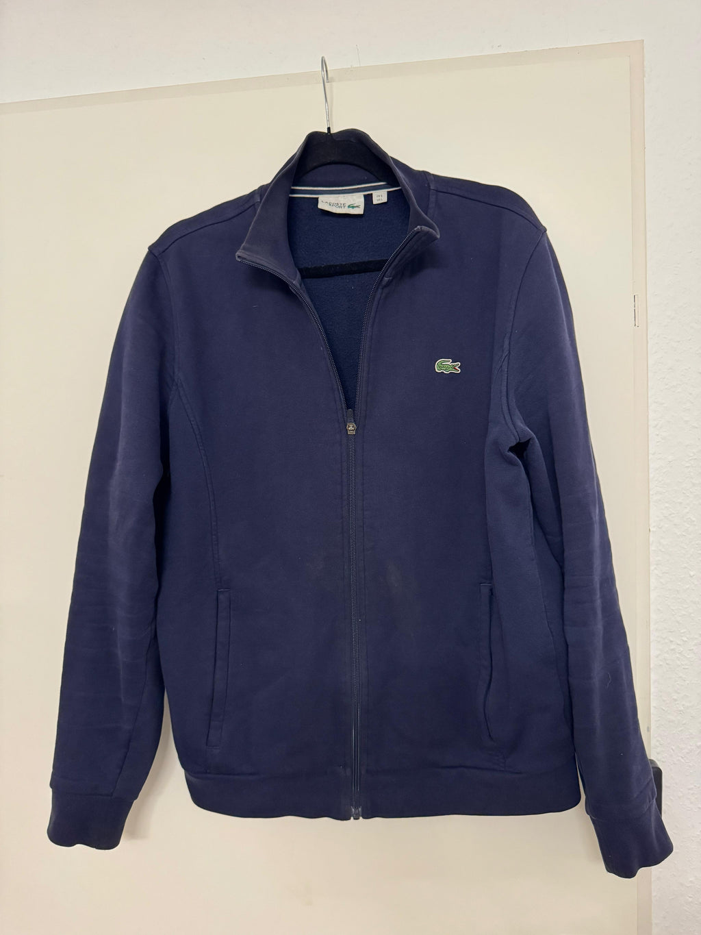Lacoste Sport Fleece Zip Jacket – Navy, Men’s Large, Good Condition