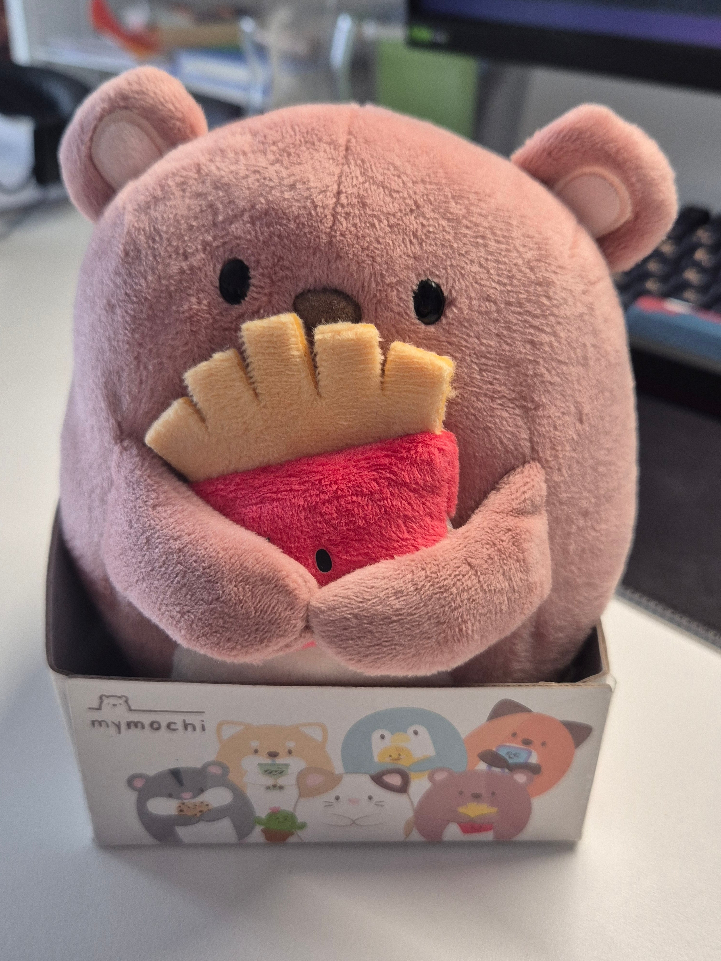 NICI Mymochi Nomo Bear Plush, Pink, 16 cm, New, Boxed