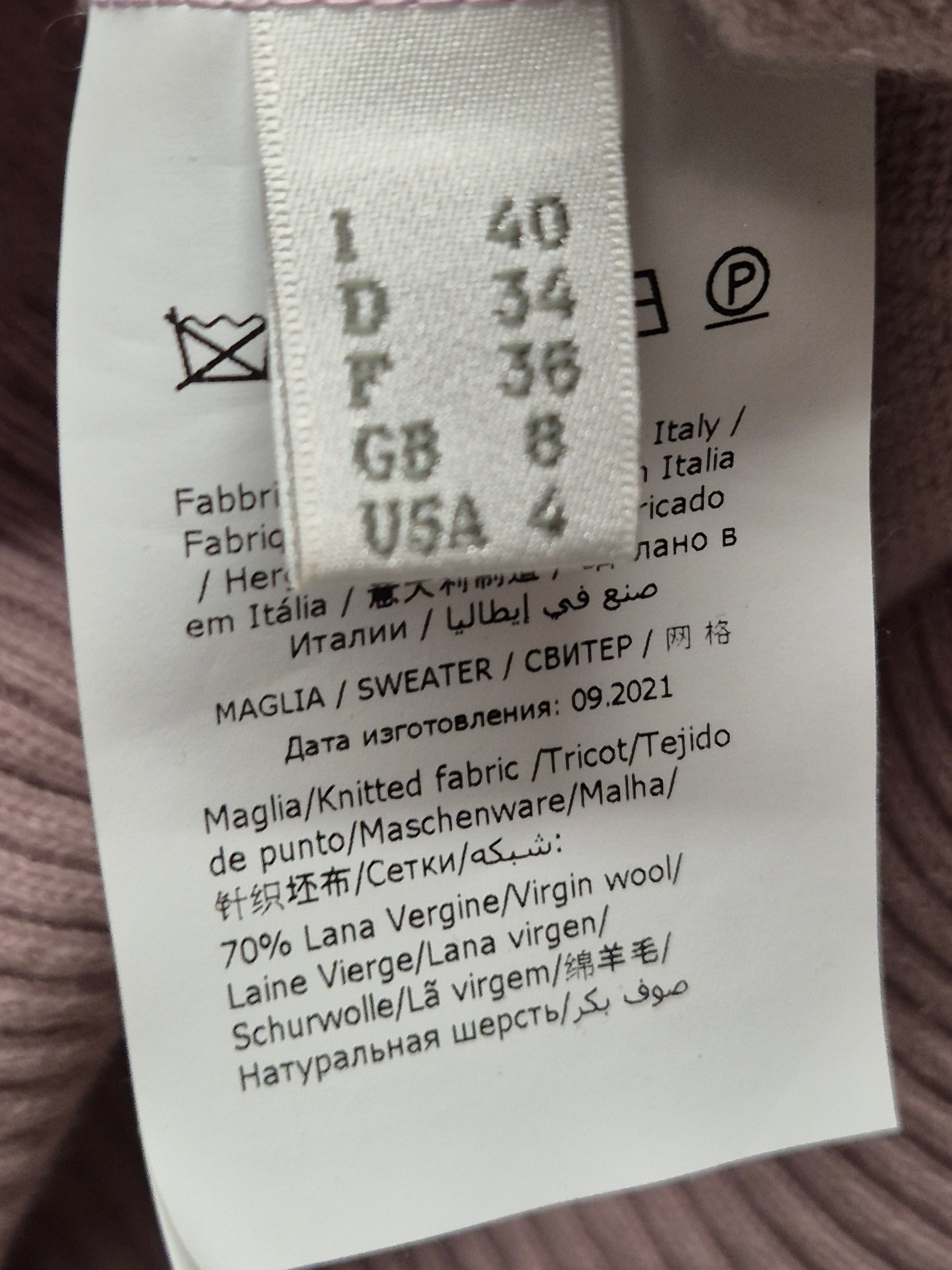 PHILOSOPHY di Lorenzo Serafini Logo Pullover Wolle Kaschmir M Rosa