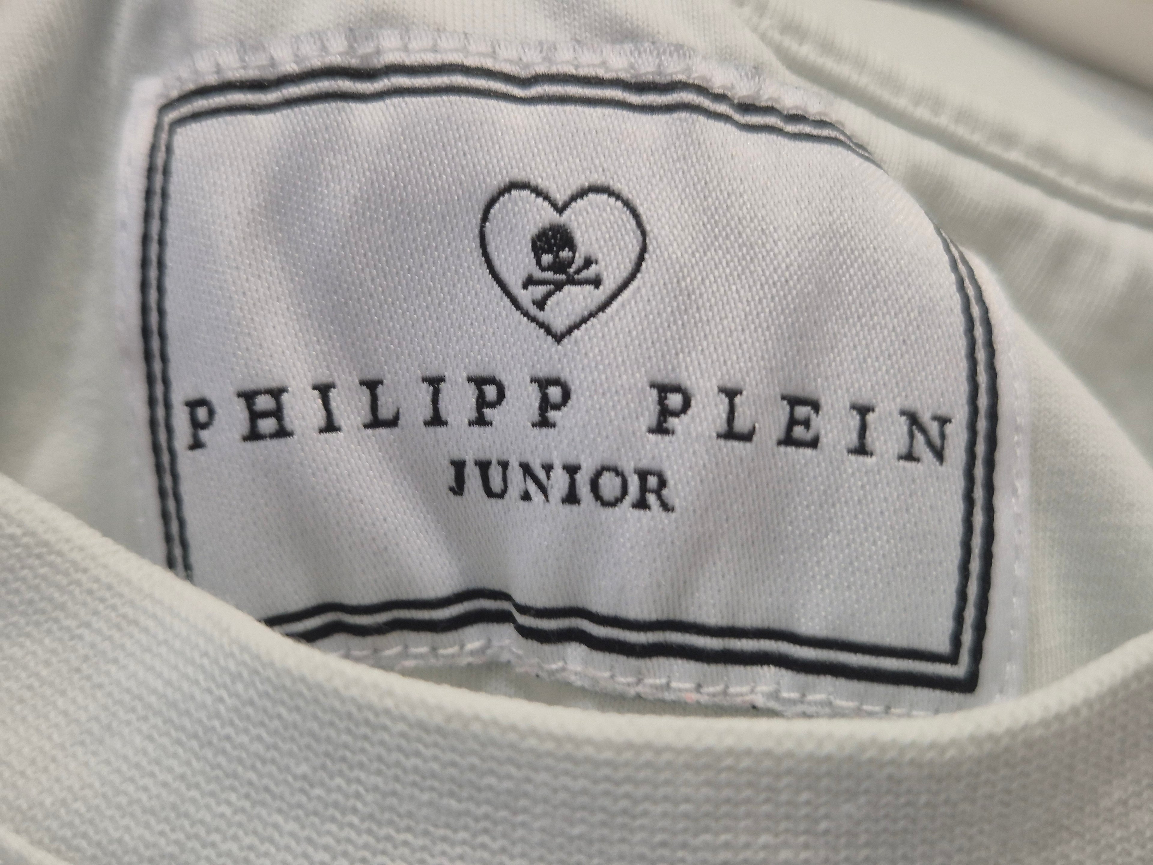 Philipp Plein Junior T-Shirt 152/12y – Teddy Bear & Crystals, White, Used