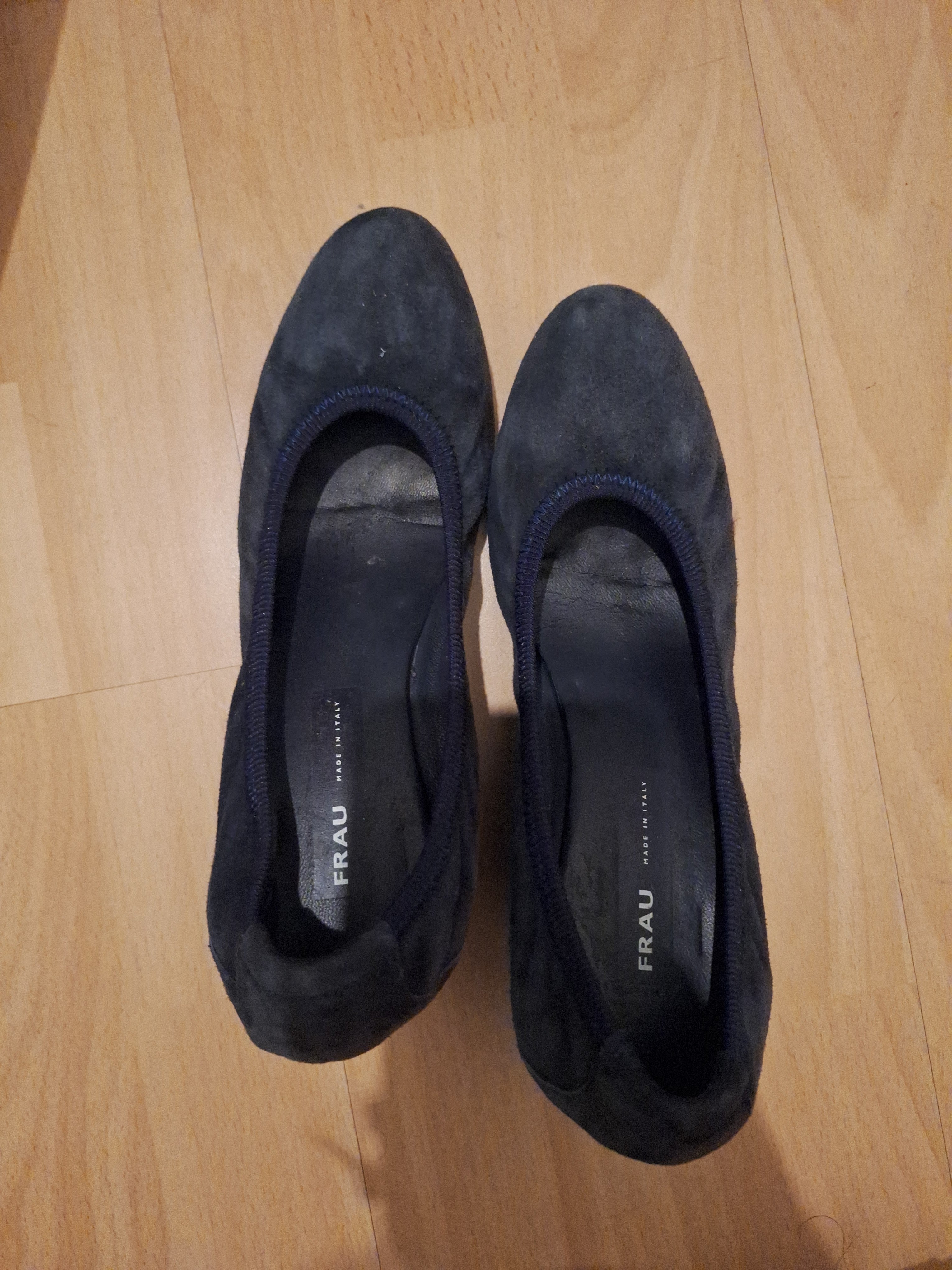 FRAU suede ballet flats black, EU 37 – Made in Italy, good condition
