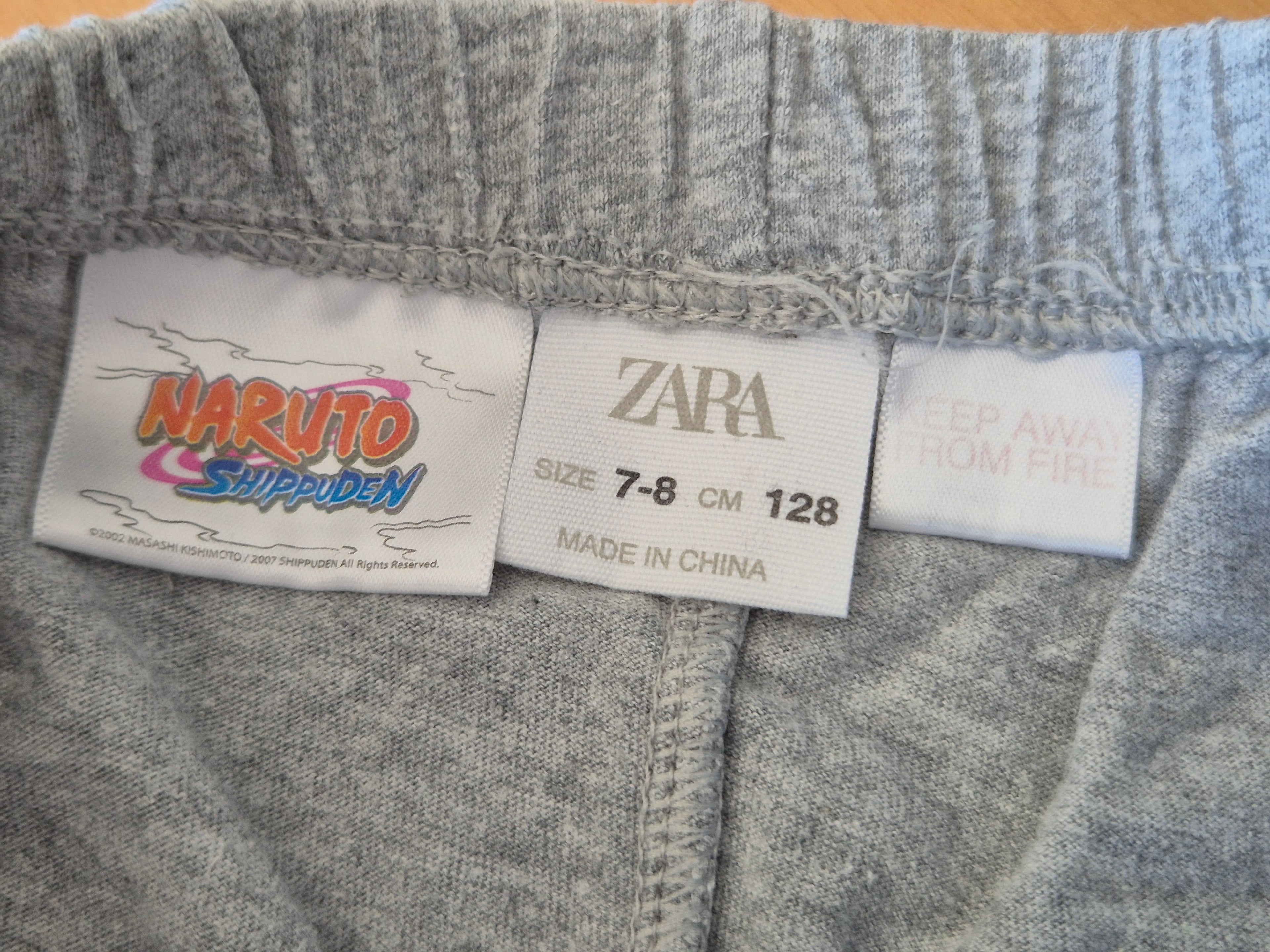 Zara Kids Naruto Shippuden Pyjama Set, Gr. 128, Weiß/Grau, Zustand Gut