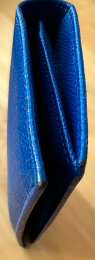 Dolce & Gabbana Long Wallet | Blue Saffiano Leather | Continental | Good Condition