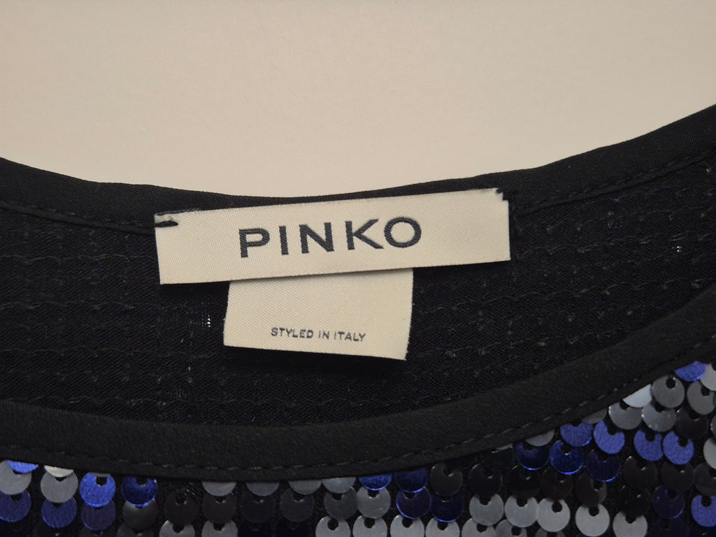 Pinko Sequin Mini Kleid – Blau/Silber, DE 36, Sehr guter Zustand