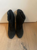 Tory Burch Wildleder Ankle Boots Schwarz 39 – Ledersohle, guter Zustand