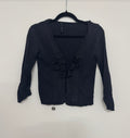 LIU JO Cardigan Bindegürtel Seide/Baumwolle/Kaschmir Gr. IT44 (EU40) Dunkelgrau