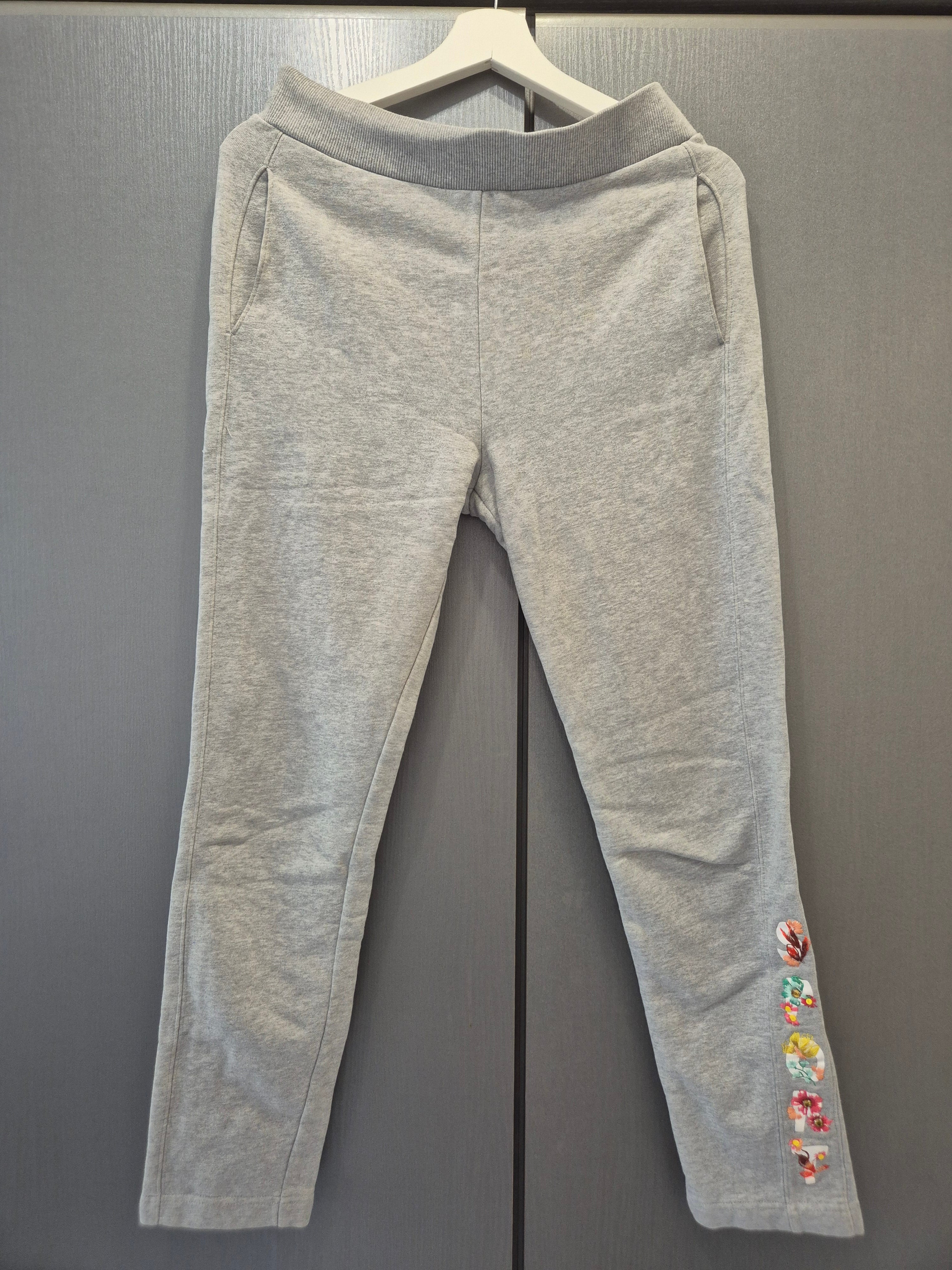 Escada Sport Jogginghose, S, grau, Blumenstickerei, guter Zustand