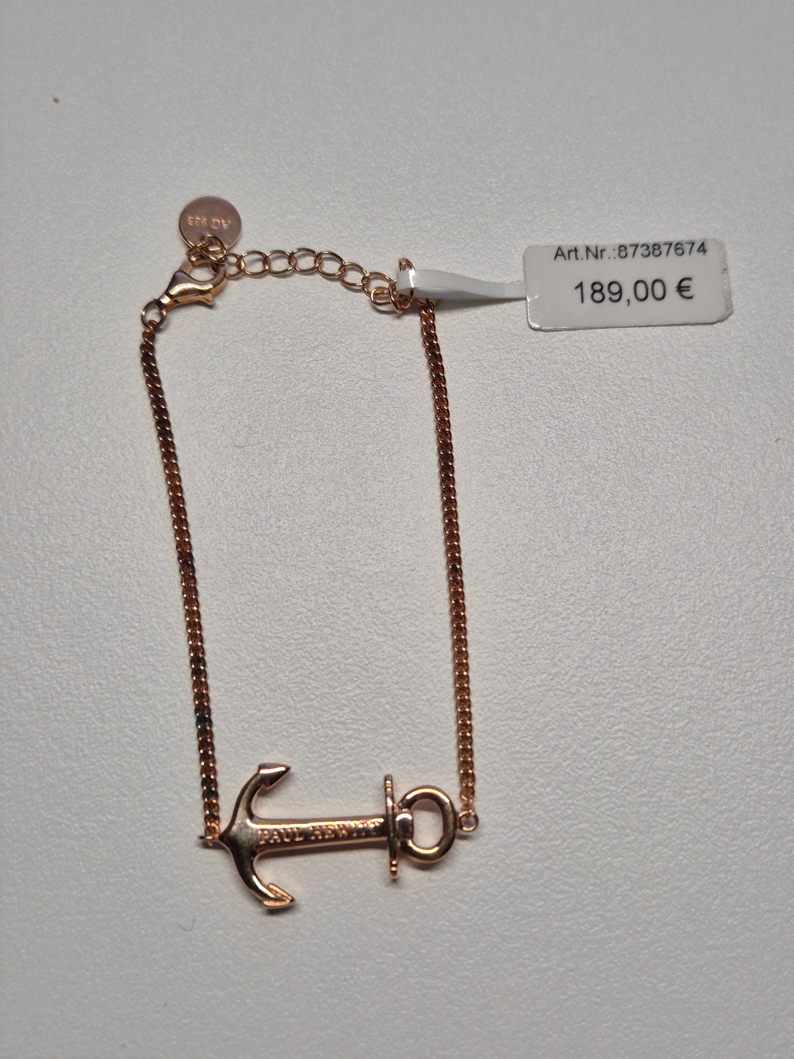 Paul Hewitt Sailor Line 39mm Rose Gold Watch + Anchor Bracelet, Like New