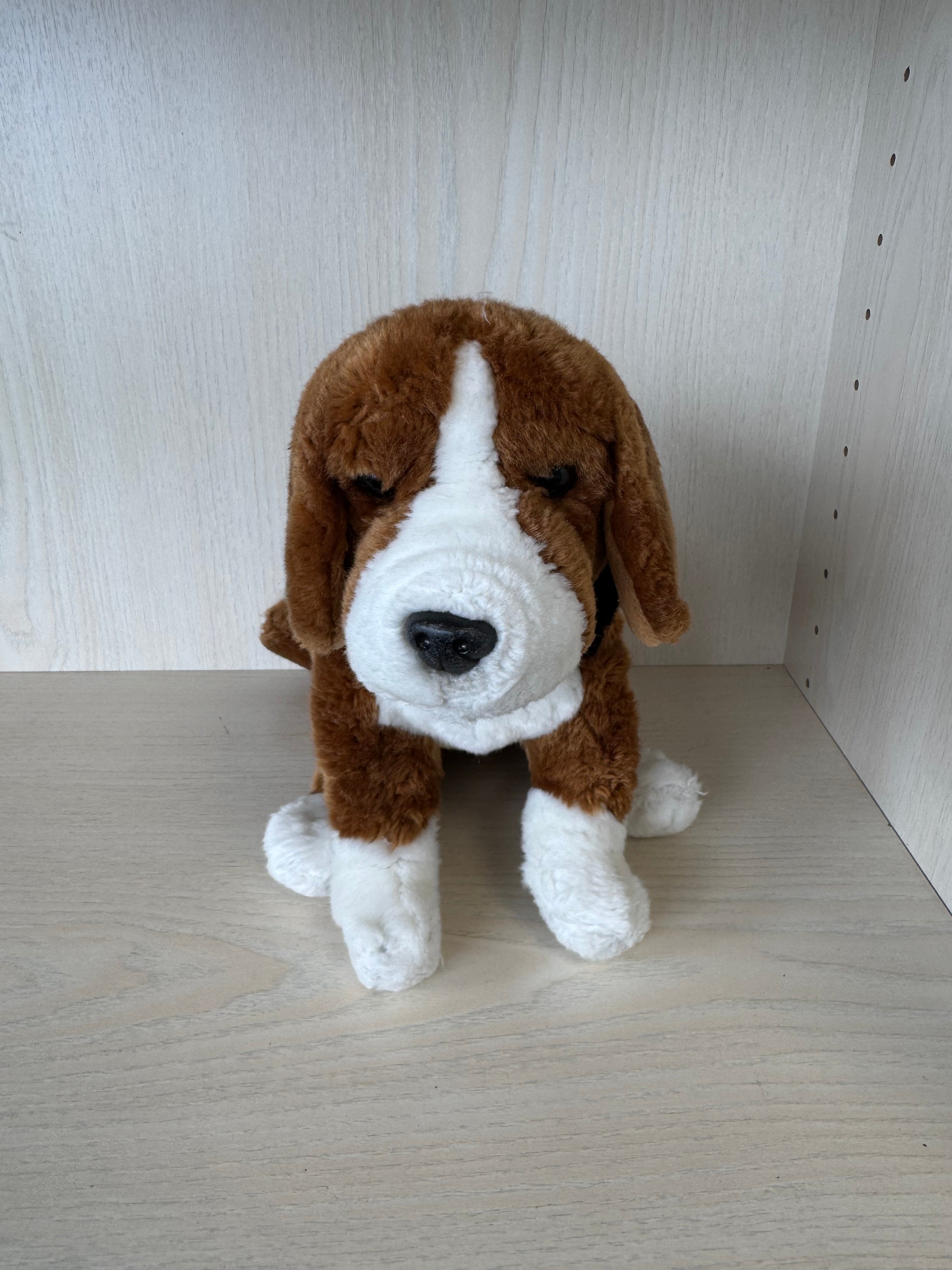Teddy Hermann Beagle Plush, 25 cm, Brown/Black/White, Very Good Condition