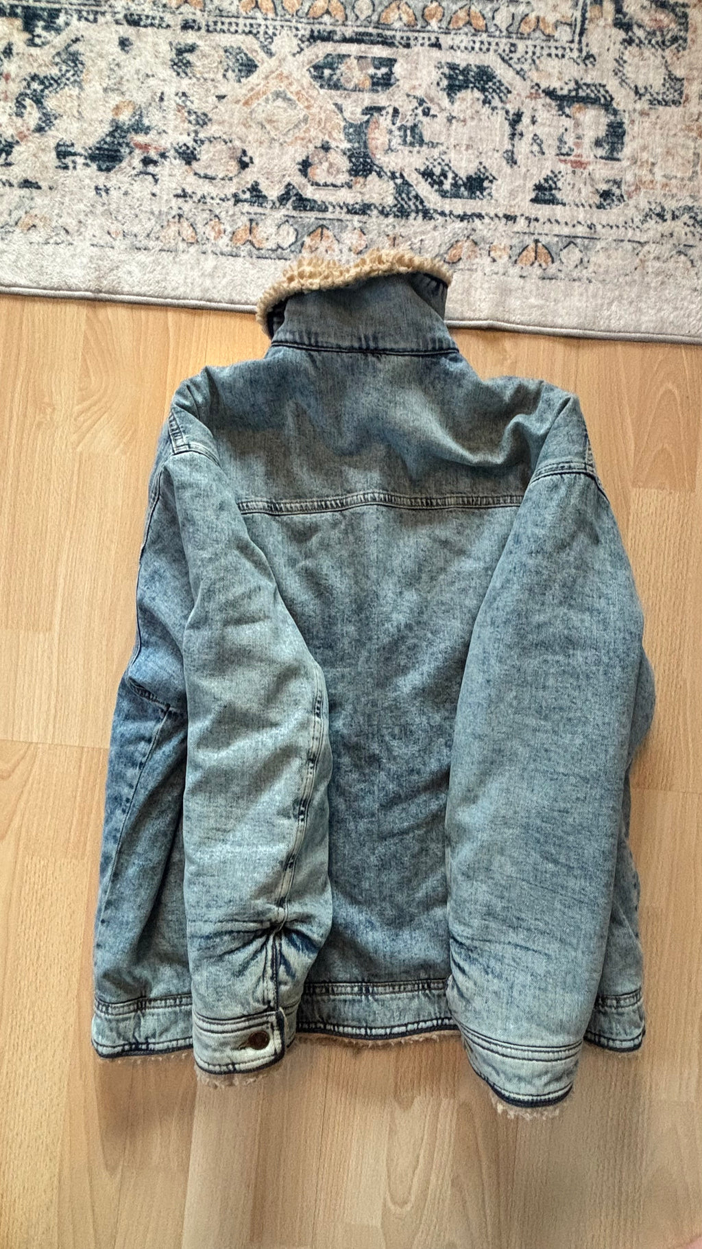SET “Urban Deluxe” Sherpa-Lined Denim Jacket, Blue, Size L, Very Good