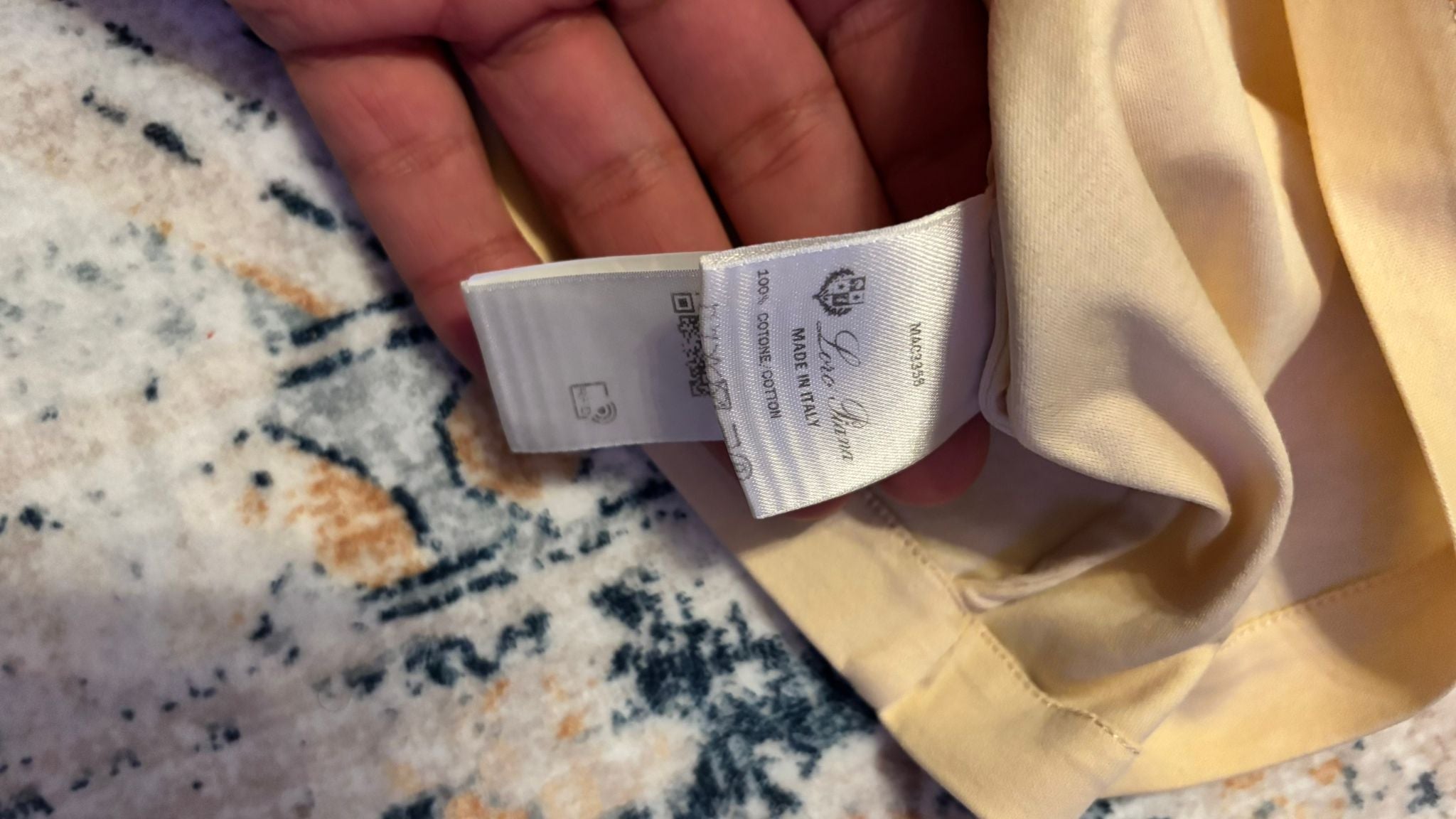 Loro Piana T-Shirt 100% Baumwolle IT 44 / EU S – Creme – Sehr Gut