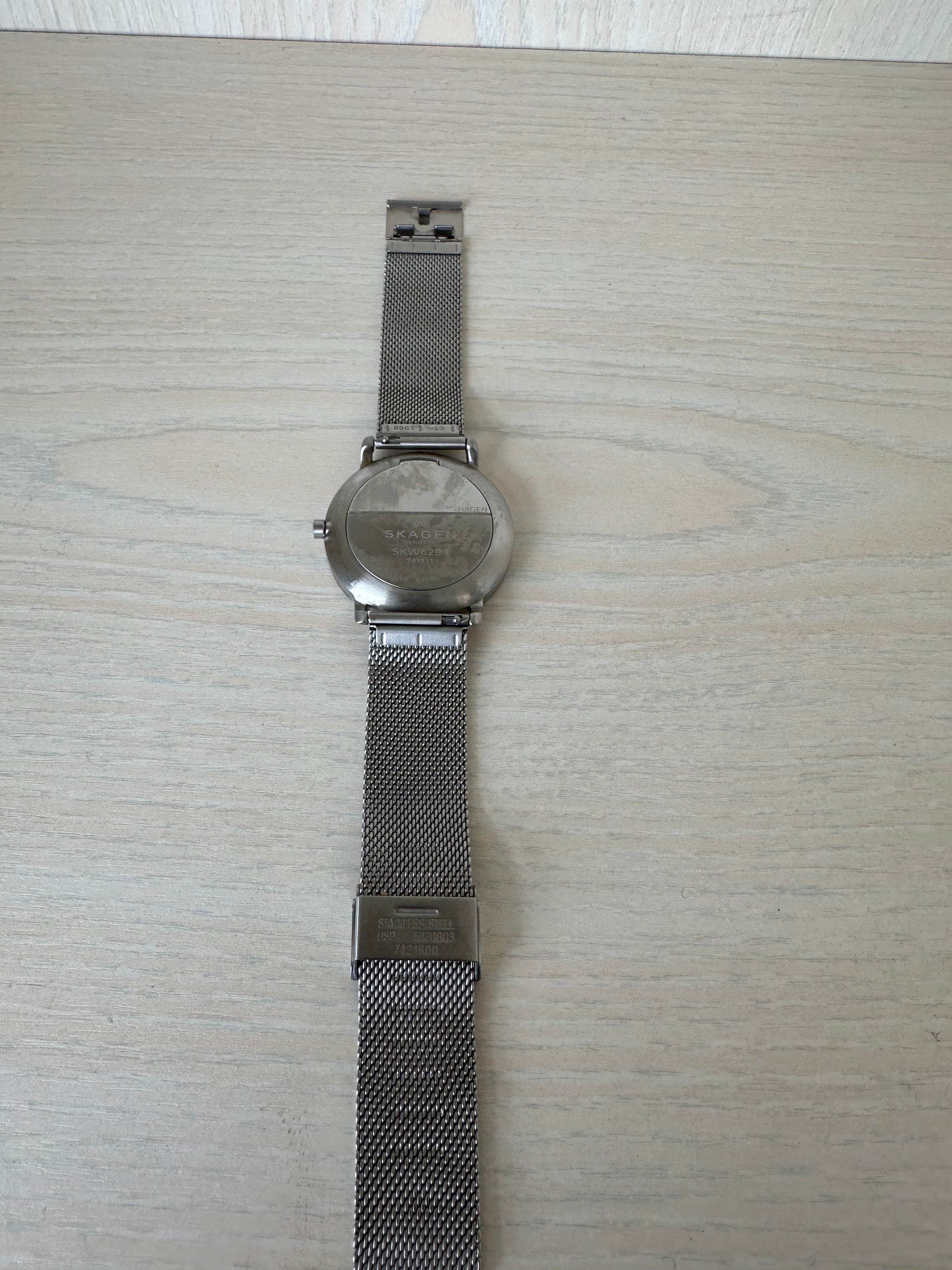 Skagen Hagen 40mm Men’s Watch Stainless Steel Mesh SKW6281 + Box, Used