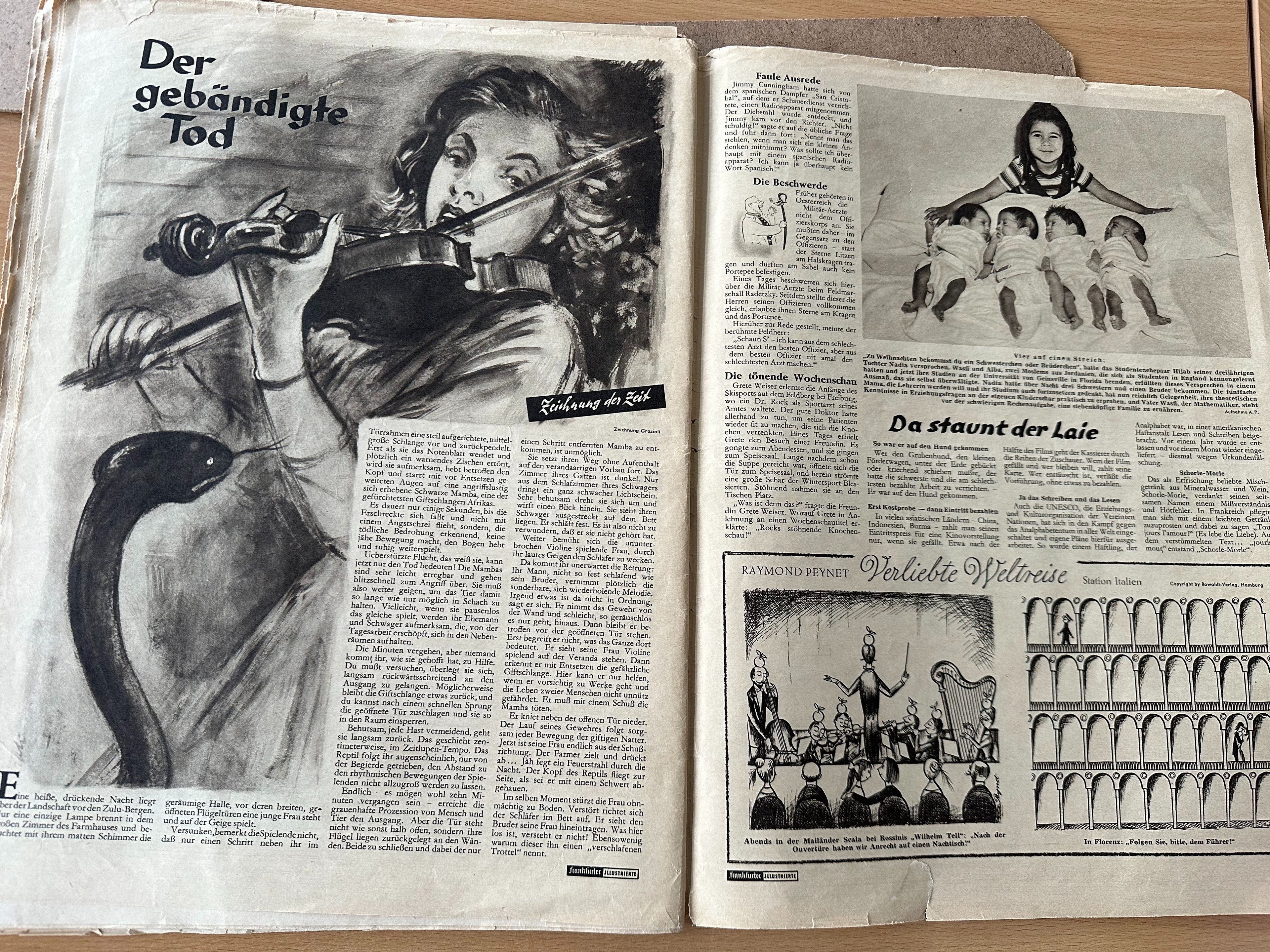 Frankfurter Illustrierte Nr. 15 – Vintage Magazin, 2 Stück, guter Zustand