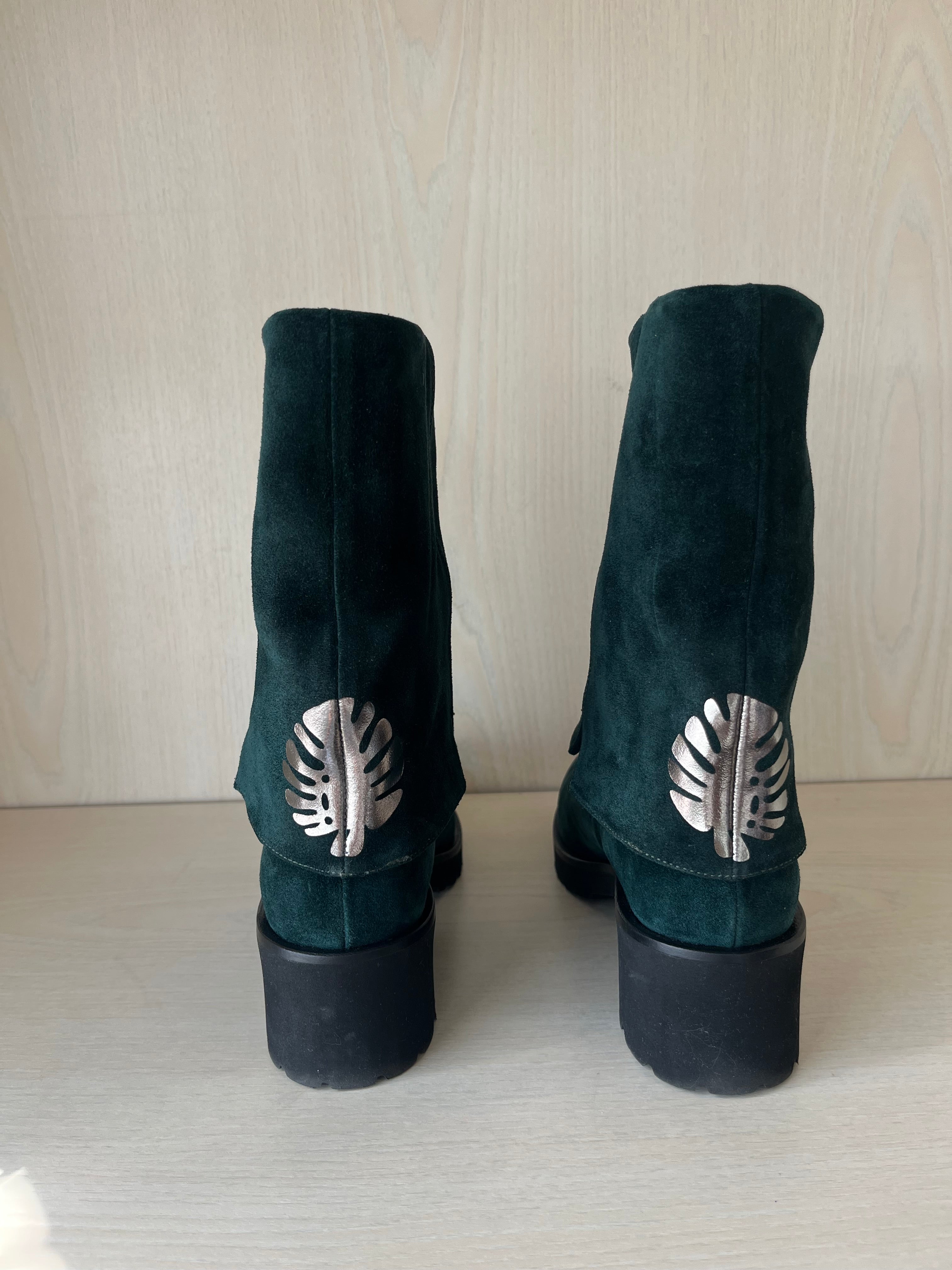 Giorgio Fabiani Stiefeletten Grün Wildleder 37.5 EU Sehr Gut