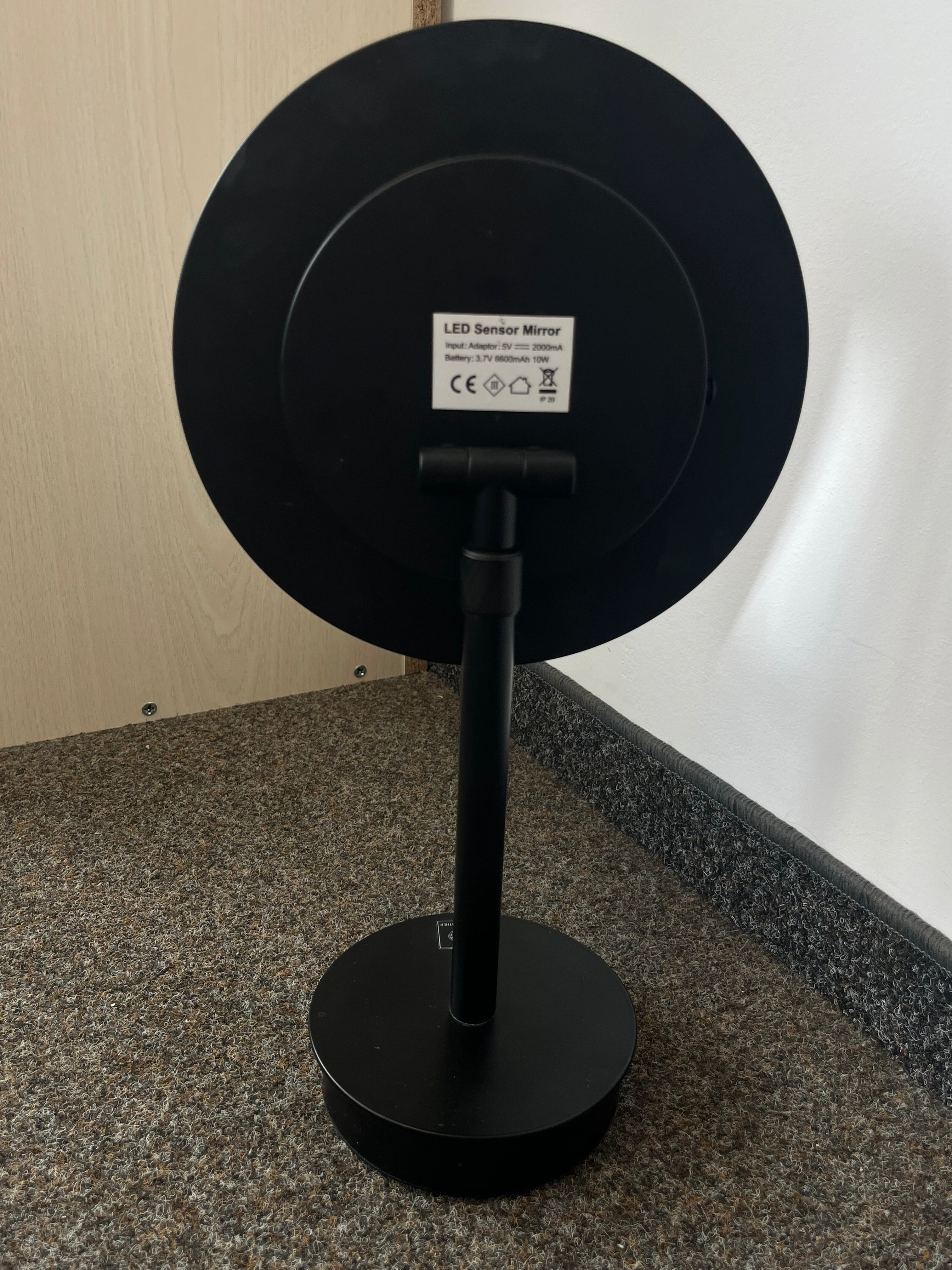 Decor Walther LED Sensor Vanity Mirror, Medium, Black, Good Condition, Cordless