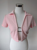 Juicy Couture Rib Velour Shirt, M, Neu, Almond Blossom