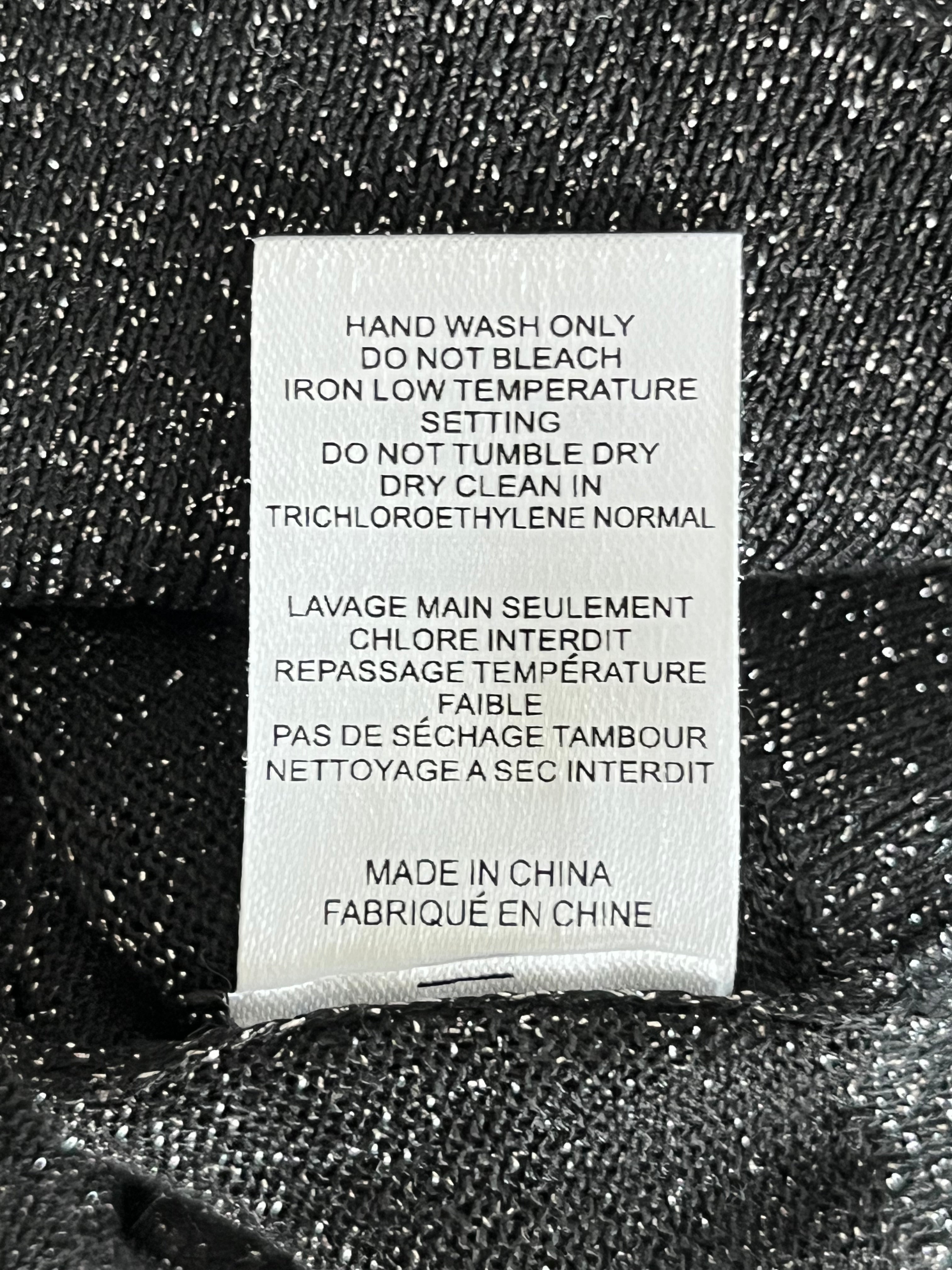 Joseph Lurex V-Ausschnitt Pullover XS Schwarz Metallic Sehr Gut