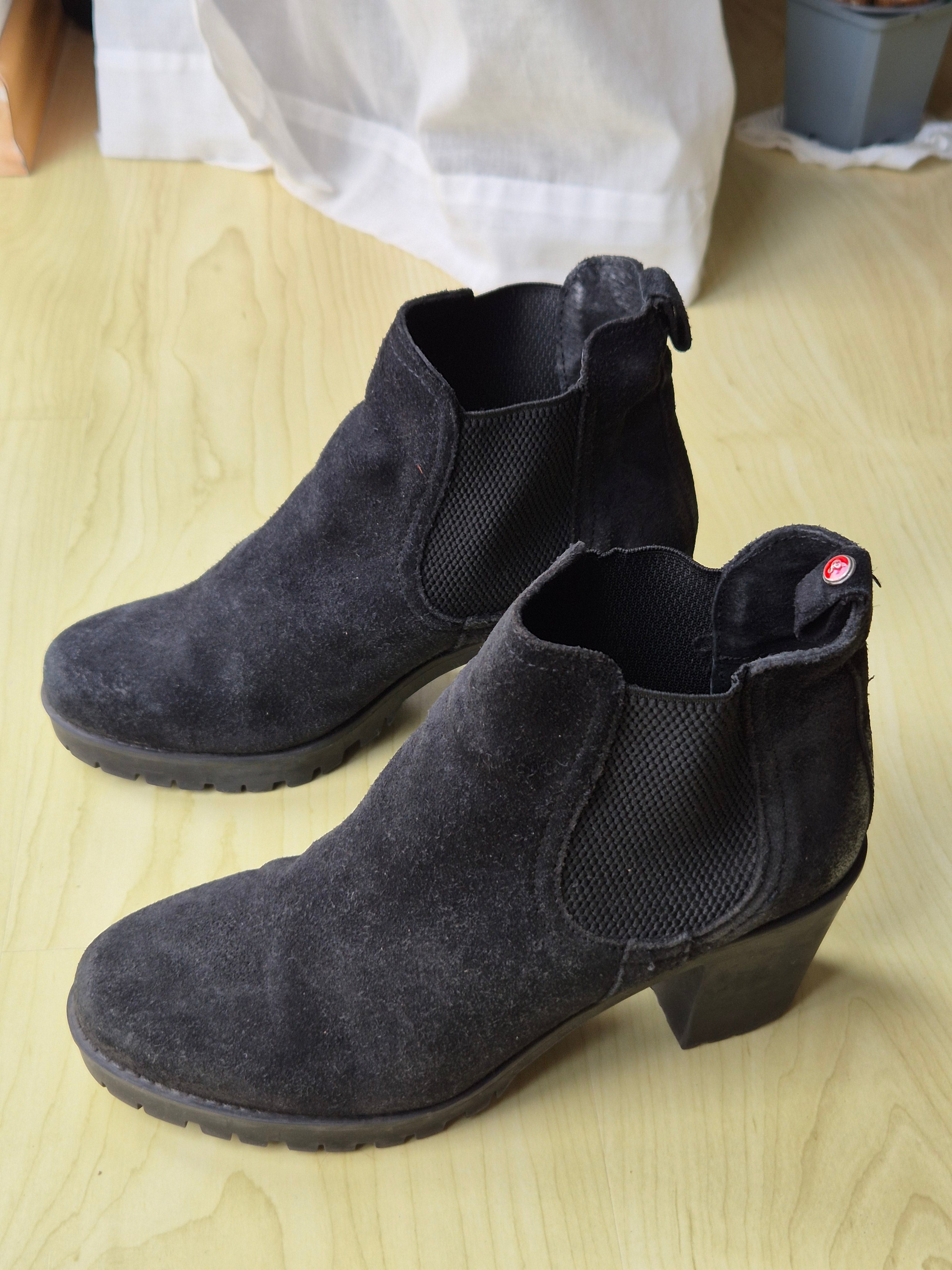 Sommerkind Damen Chelsea Boots 38 Schwarz Wildleder – guter Zustand