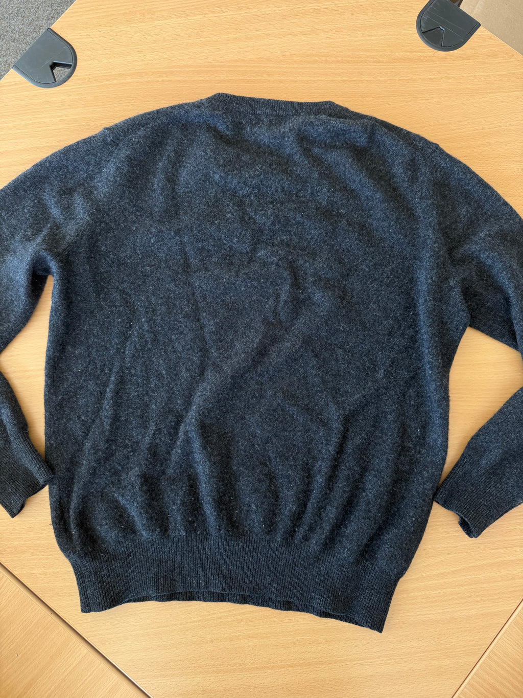 Strokesman's Kaschmir Pullover Rundhals Dunkelgrau Gr. M Sehr Gut