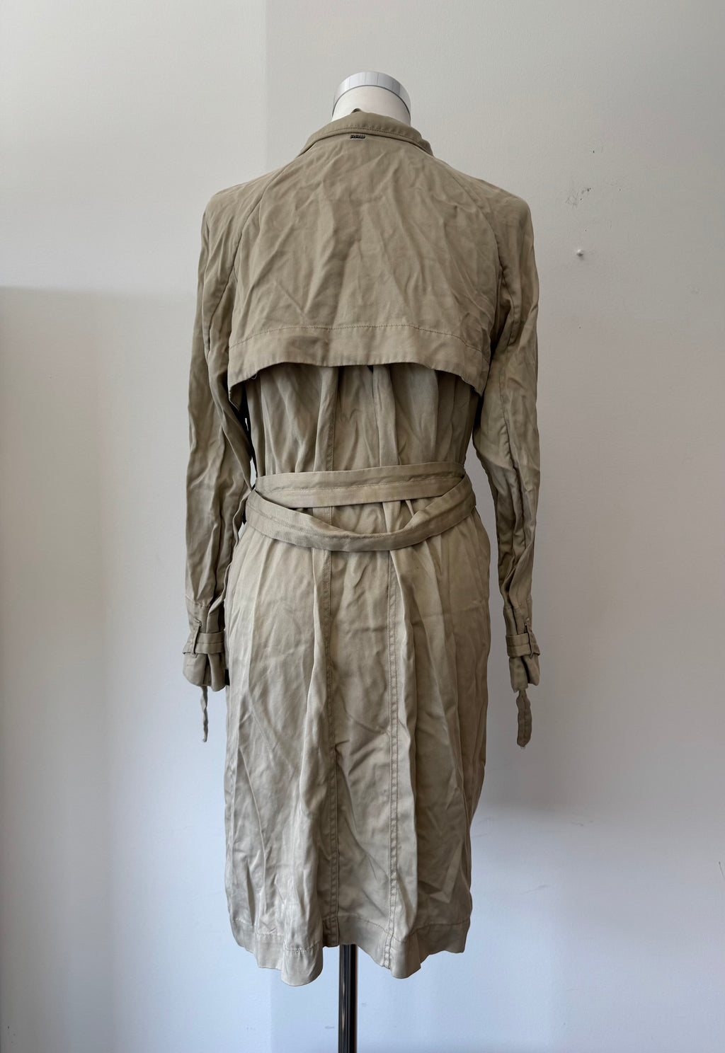 G-Star RAW Minor Loose Trench Coat, Lyocell, Light Beige, Size M, Like New