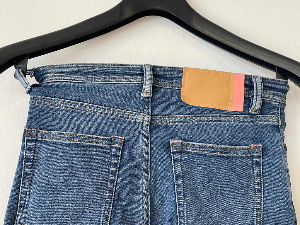 Acne Studios Blå Konst Peg Mid Blue Jeans 25x32 Damen High-Rise Sehr Gut