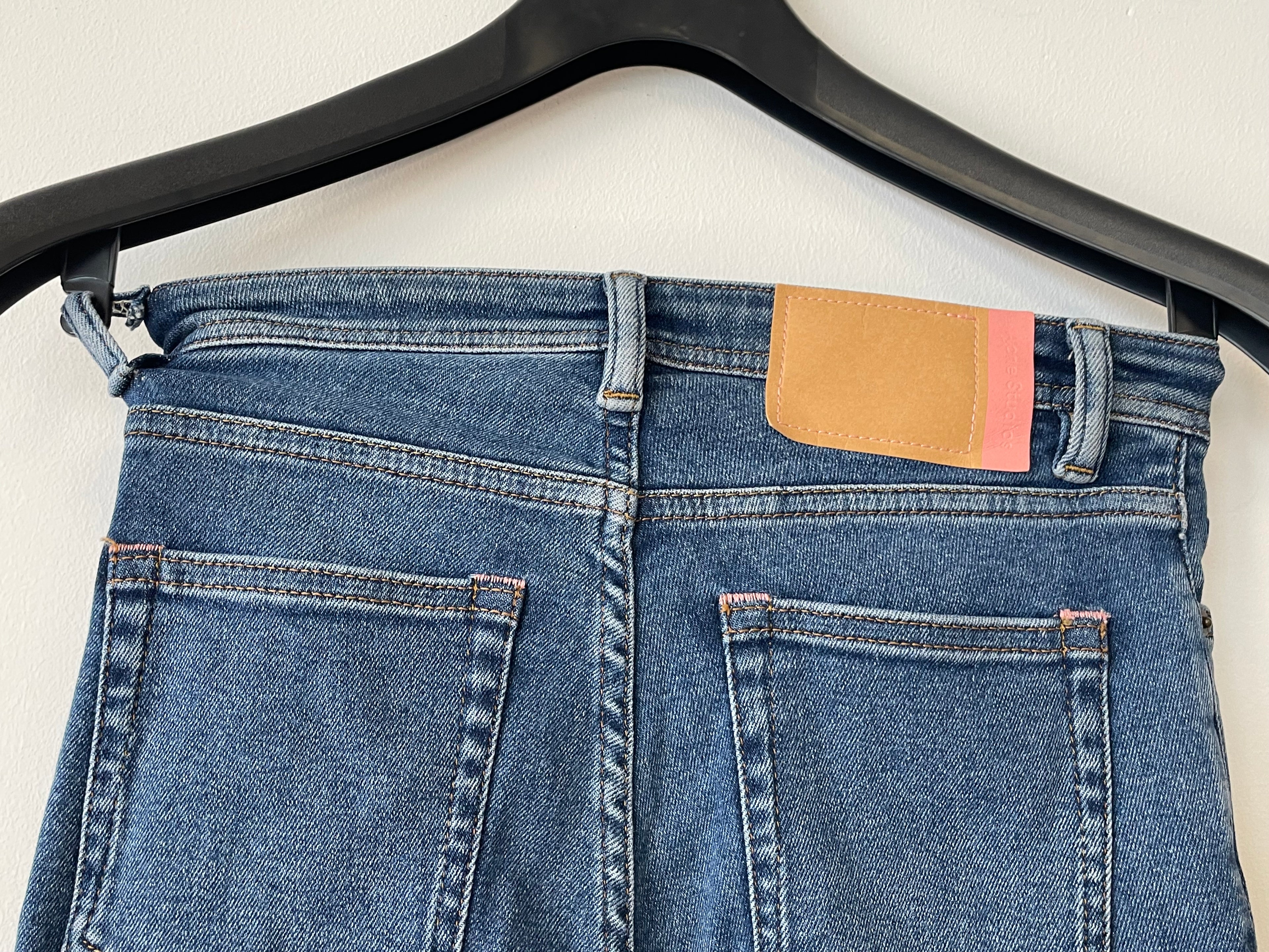 Acne Studios Blå Konst Peg Mid Blue Jeans 25x32 Damen High-Rise Sehr Gut