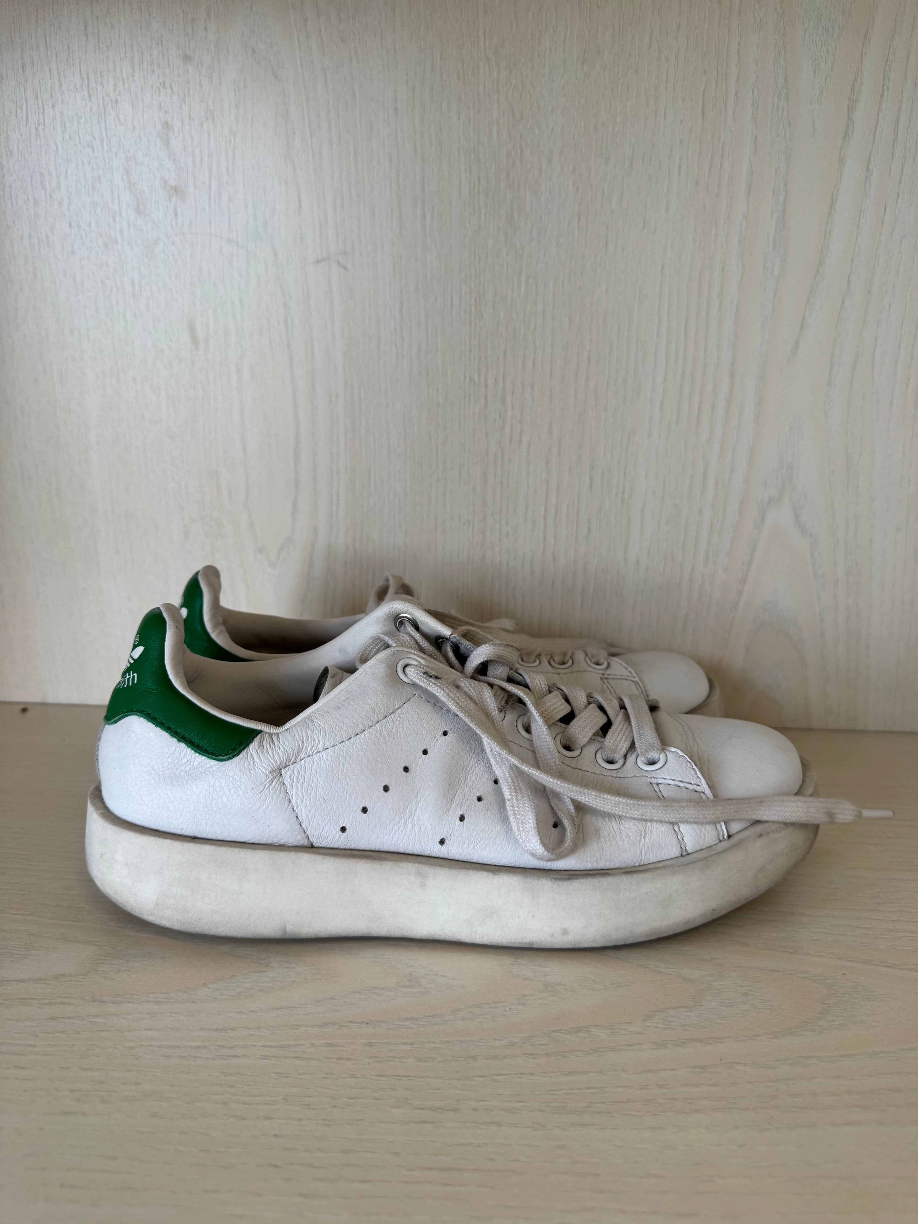 adidas Stan Smith White/Green – EU 38 / UK 5 – Classic Leather Sneakers Used