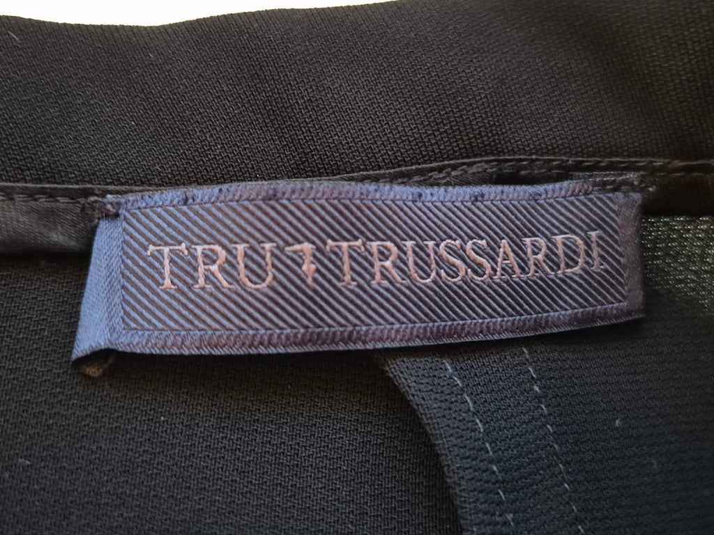 Tru Trussardi Schwarzer Faltenrock, Gr. 42, Polyester-Mix, Sehr guter Zustand