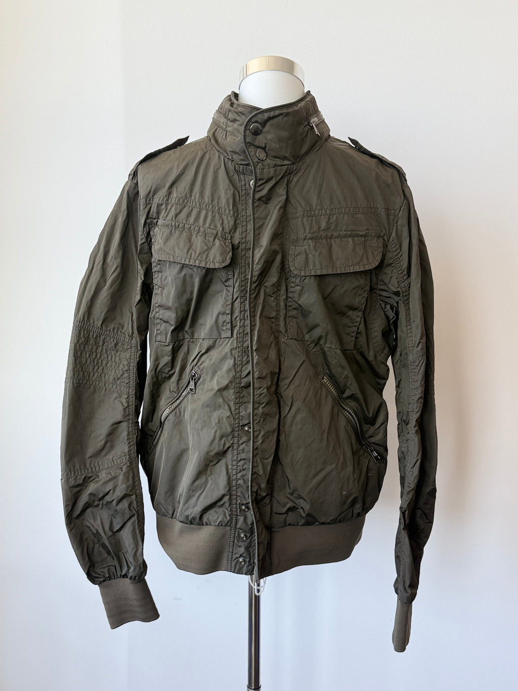 Moncler Lefort Utility Jacket, Military Green, Size 4 (L-XL), Good Condition