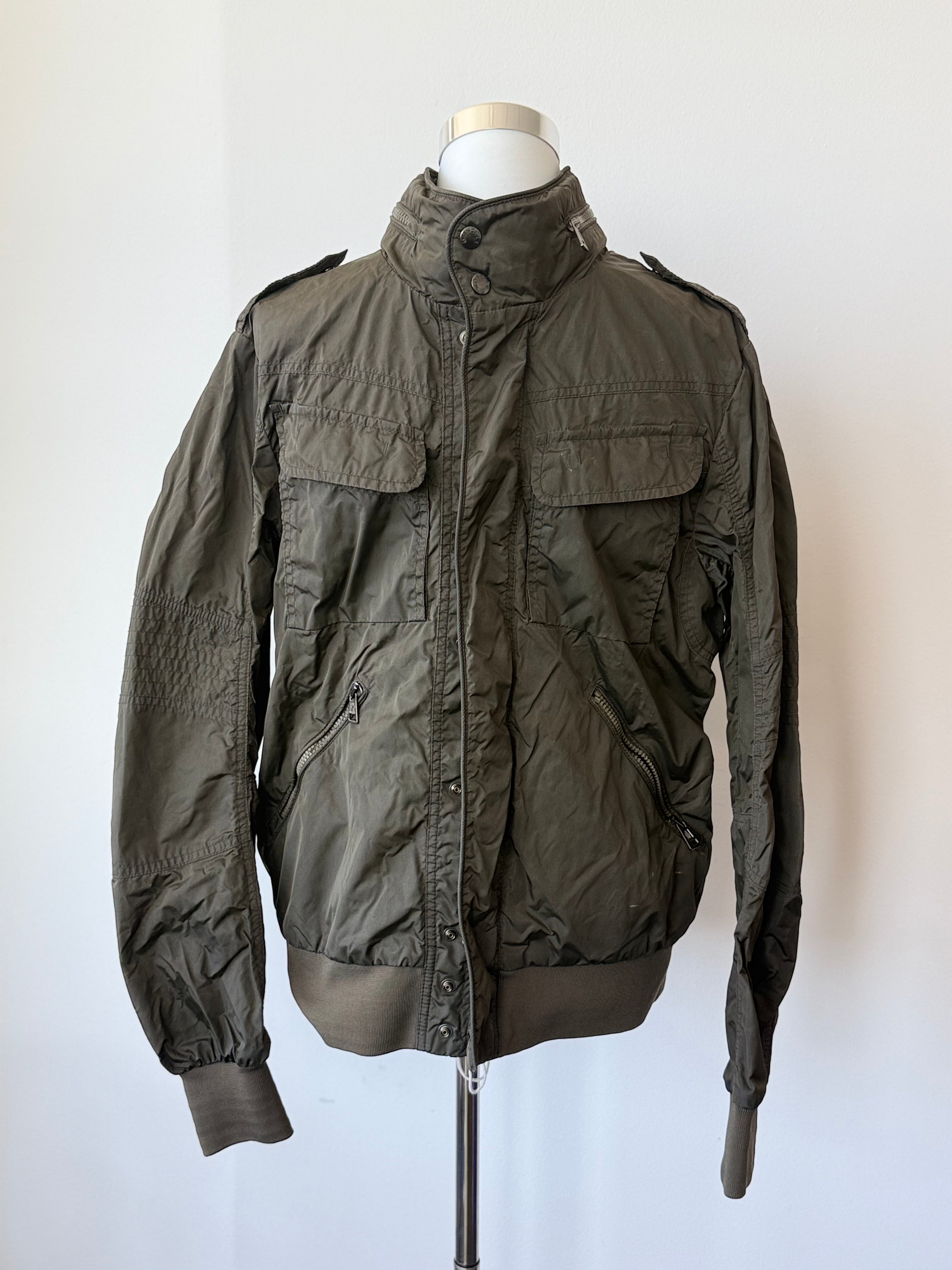 Moncler Lefort Utility Jacket, Military Green, Size 4 (L-XL), Good Condition