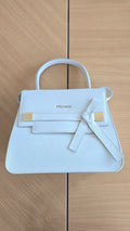 Escada weiße Leder Hand- & Umhängetasche Medium – wie neu