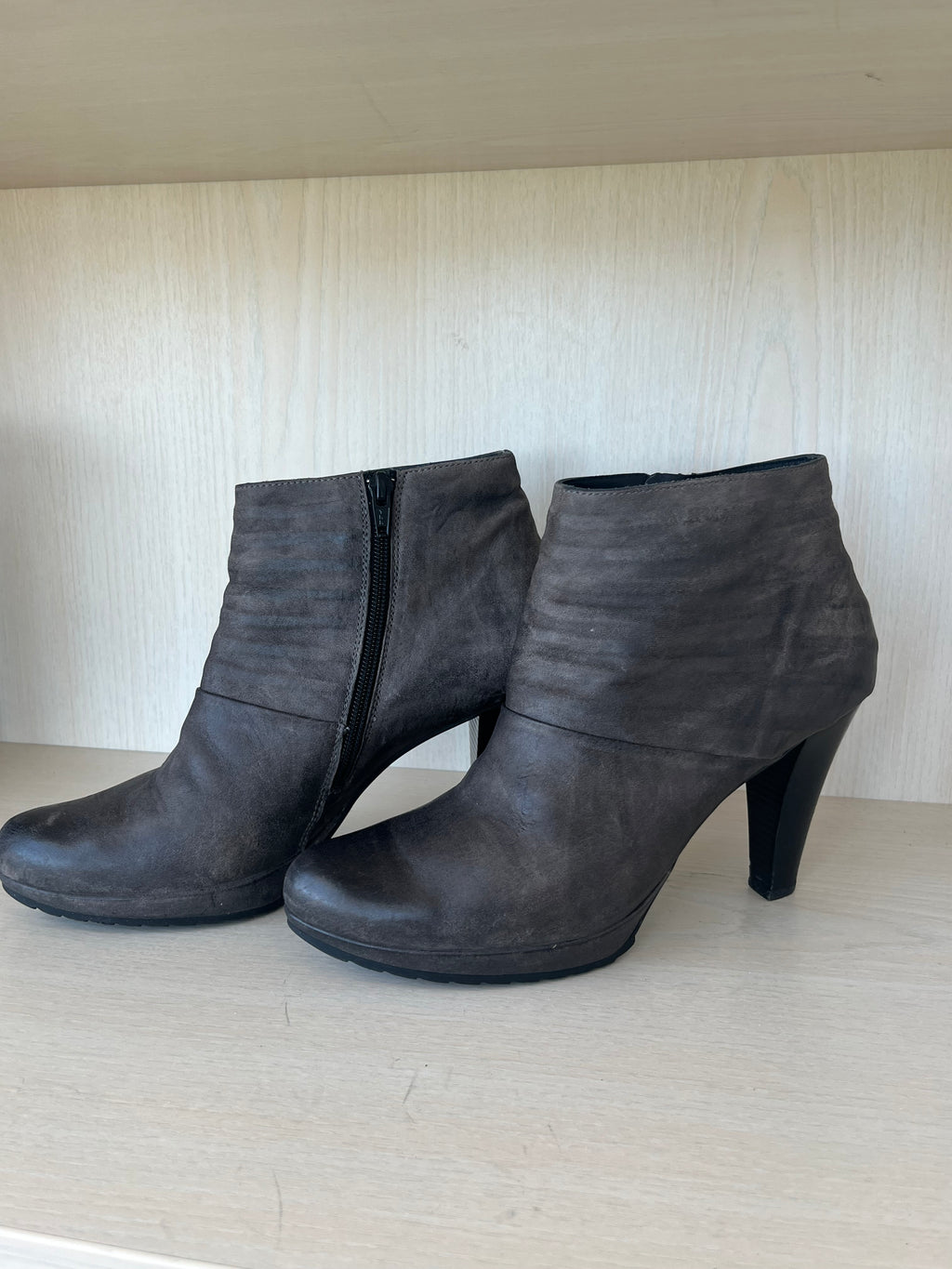 Paul Green Leder Stiefeletten 5154 | Gr. 38 EU | Grau | Guter Zustand
