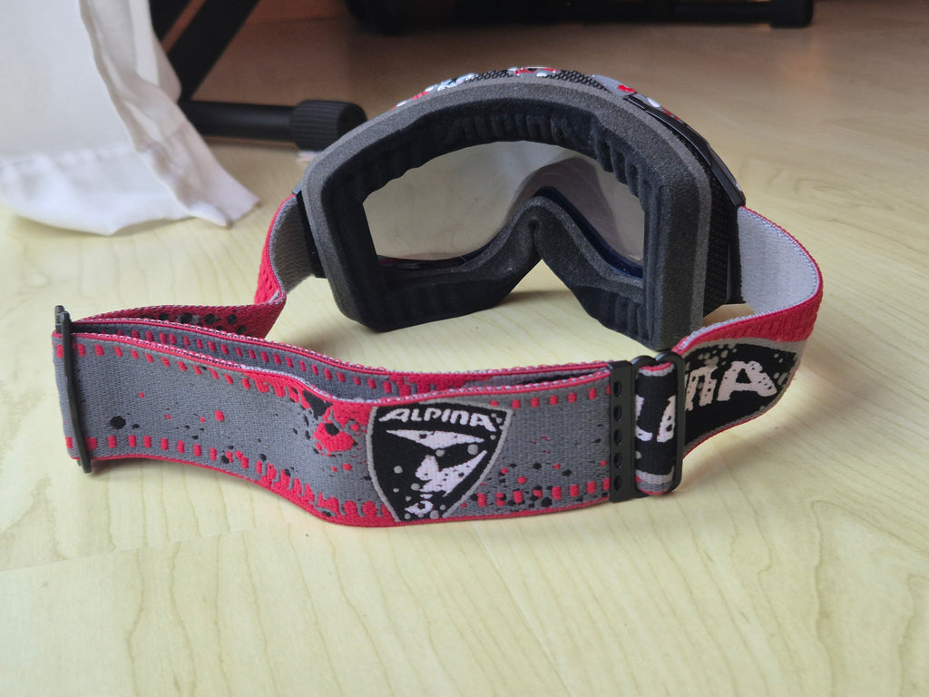 Alpina Cybric HM Ski Goggles, Mirror Lens S3, Black/Red, Good Condition