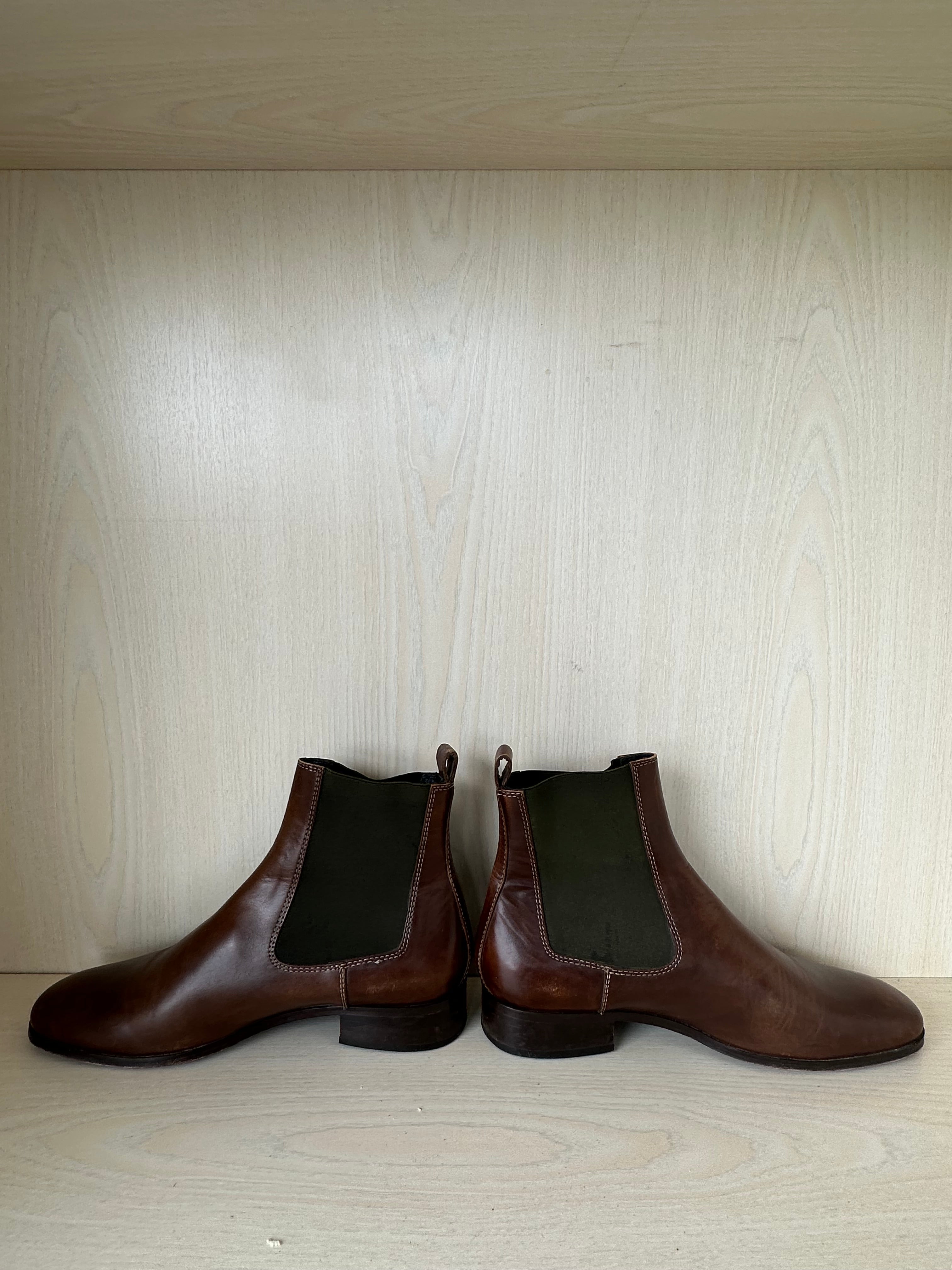 Tommy Hilfiger Comfort Tambo Chelsea Boots EU 42 Tan Leder, guter Zustand