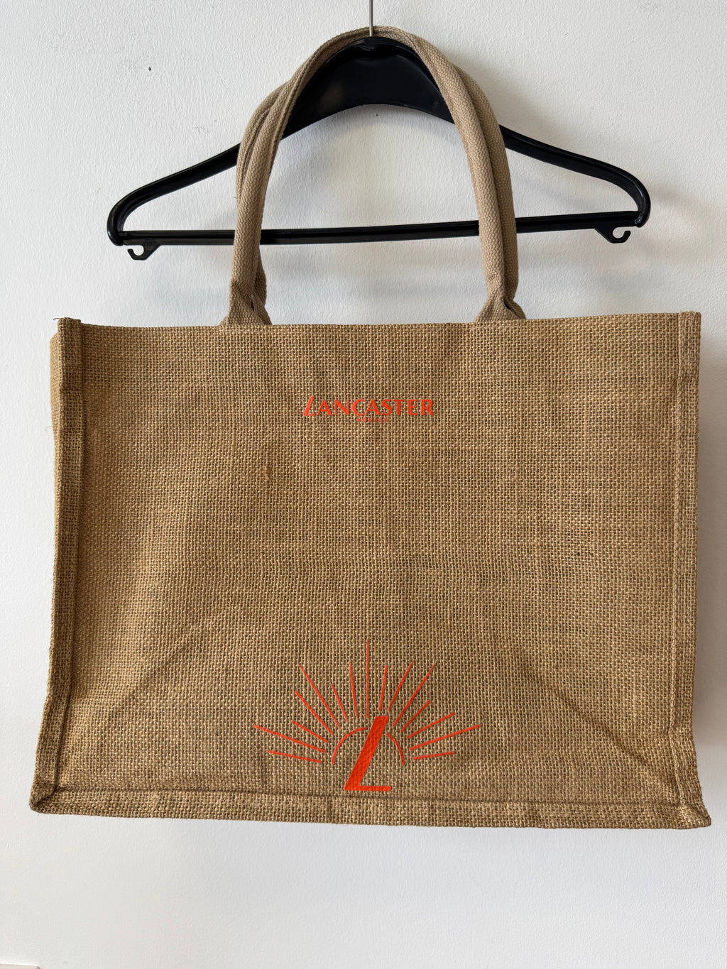 Lancaster Paris Large Burlap Tote – Eco Shopper, Good Condition