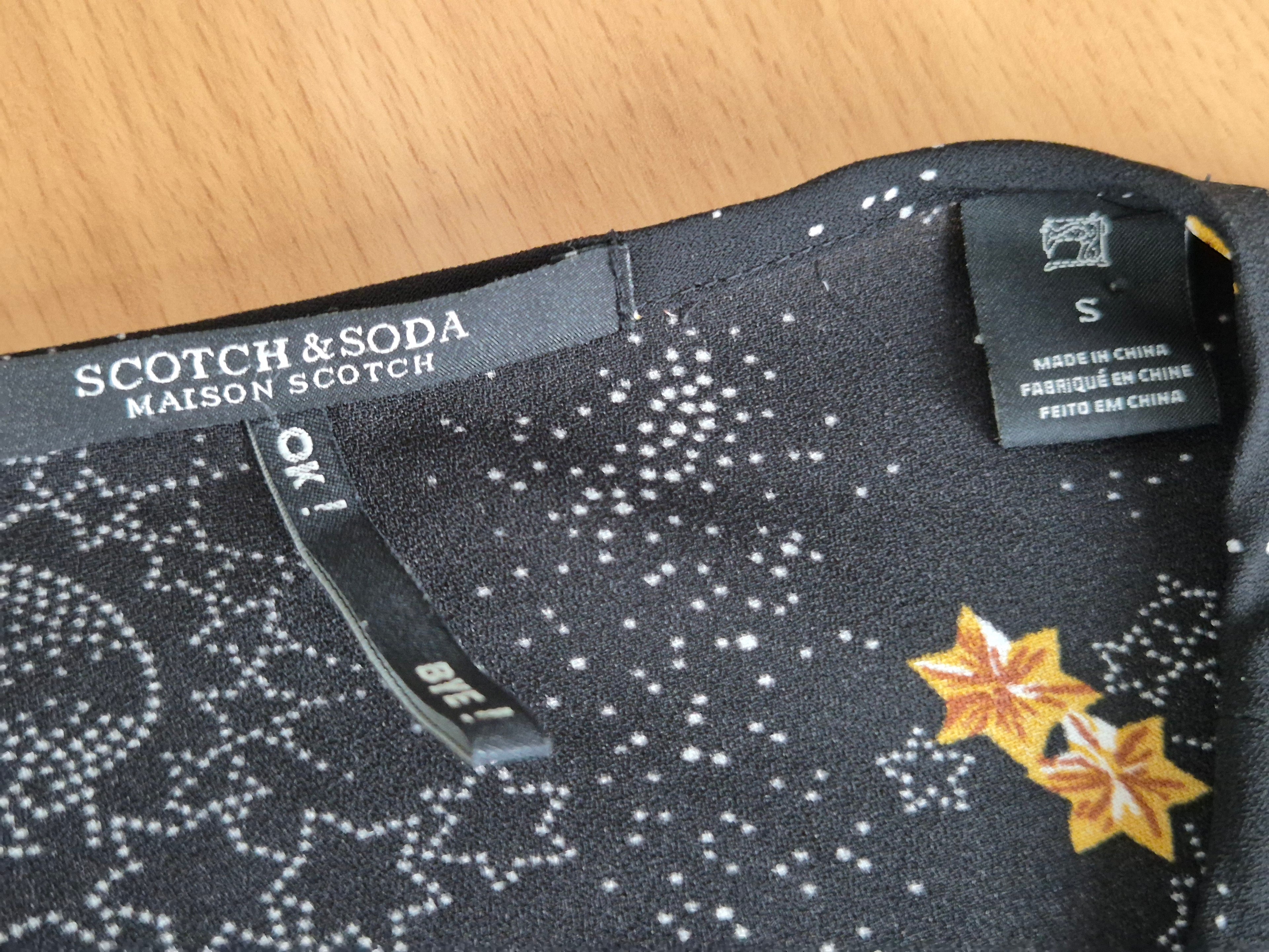 Scotch & Soda Bluse Starry Night S Blau Goldene Sterne Sehr Gut