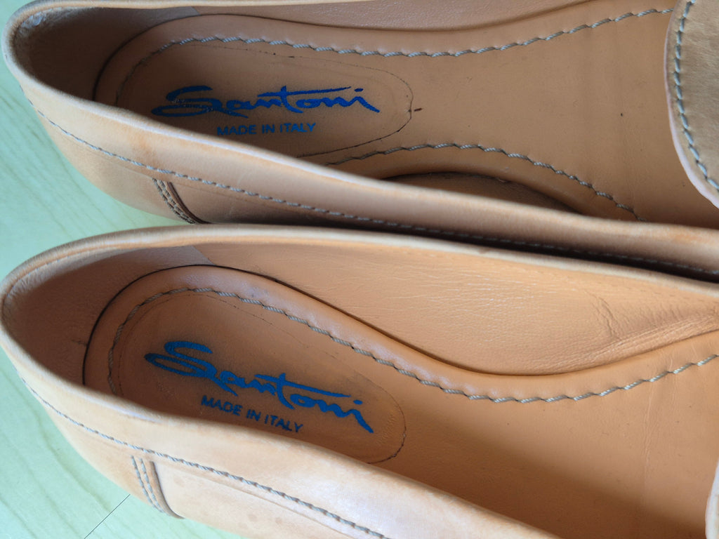 Santoni Damen Loafer – Leder, Beige, Größe 37, Sehr guter Zustand