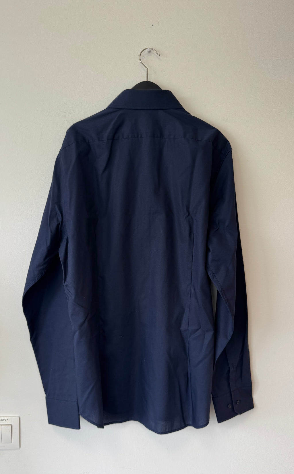 Seidensticker Men’s Tailored Shirt 16½/42 Navy Blue – Good Condition