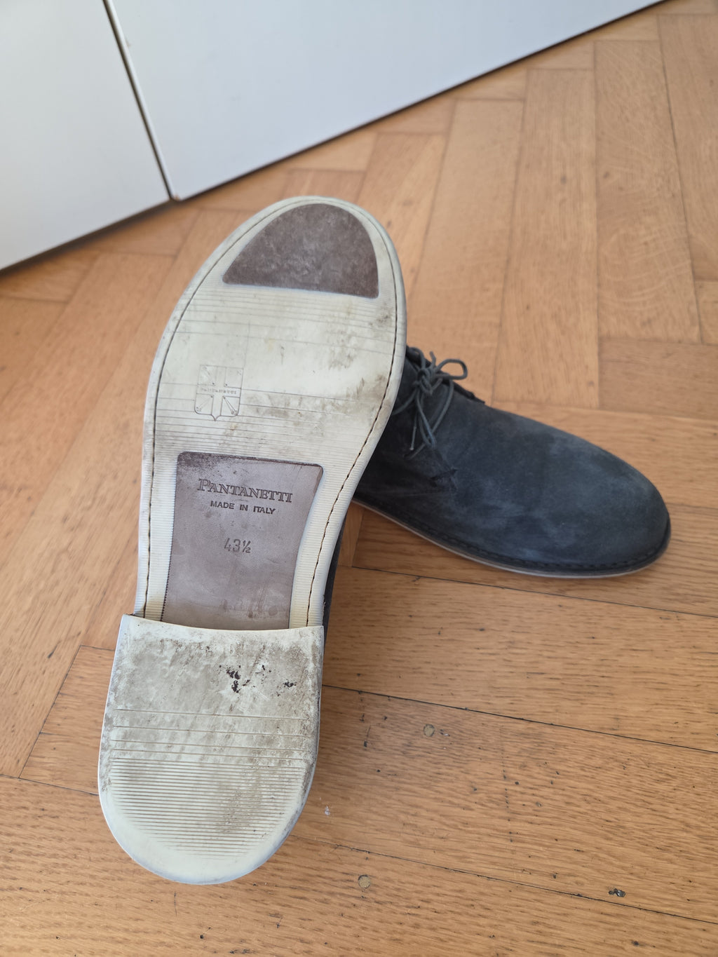 Pantanetti Dark Blue Suede Chukka Boots EU 43.5 UK 9.5 Good Condition