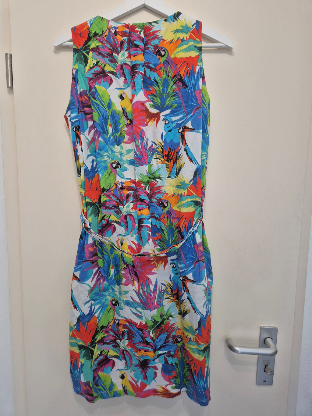 Love Moschino Kleid Tropical Papagei Gr. L / IT 44, Multicolor, 100% Baumwolle