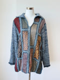 Roberto Cavalli Patchwork Mohair Cardigan XL Multicolor – sehr guter Zustand