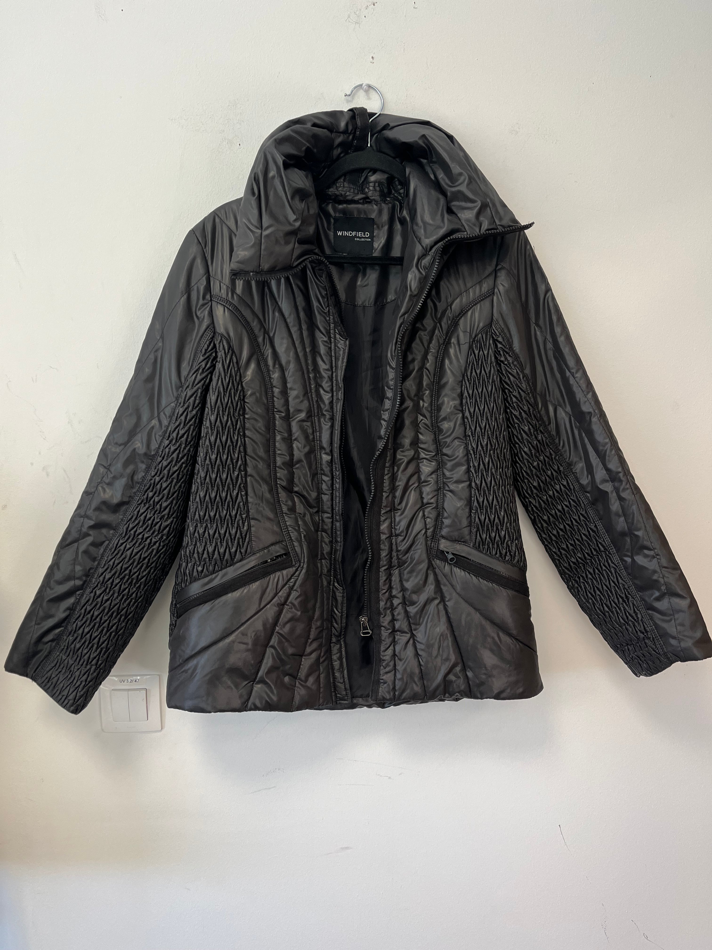 WINDFIELD COLLECTION Steppjacke Damen – Schwarz, Gr. 42, Guter Zustand