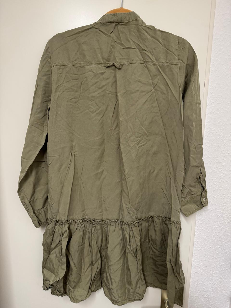 ZARA Hemdblusenkleid – Light Khaki, Gr. M, Baumwolle, Sehr guter Zustand