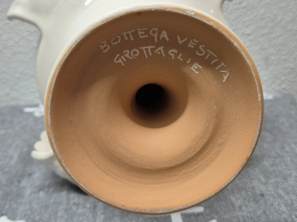 Bottega Vestita Pumo Grottaglie Keramik, 27cm, glänzend weiß, sehr guter Zustand