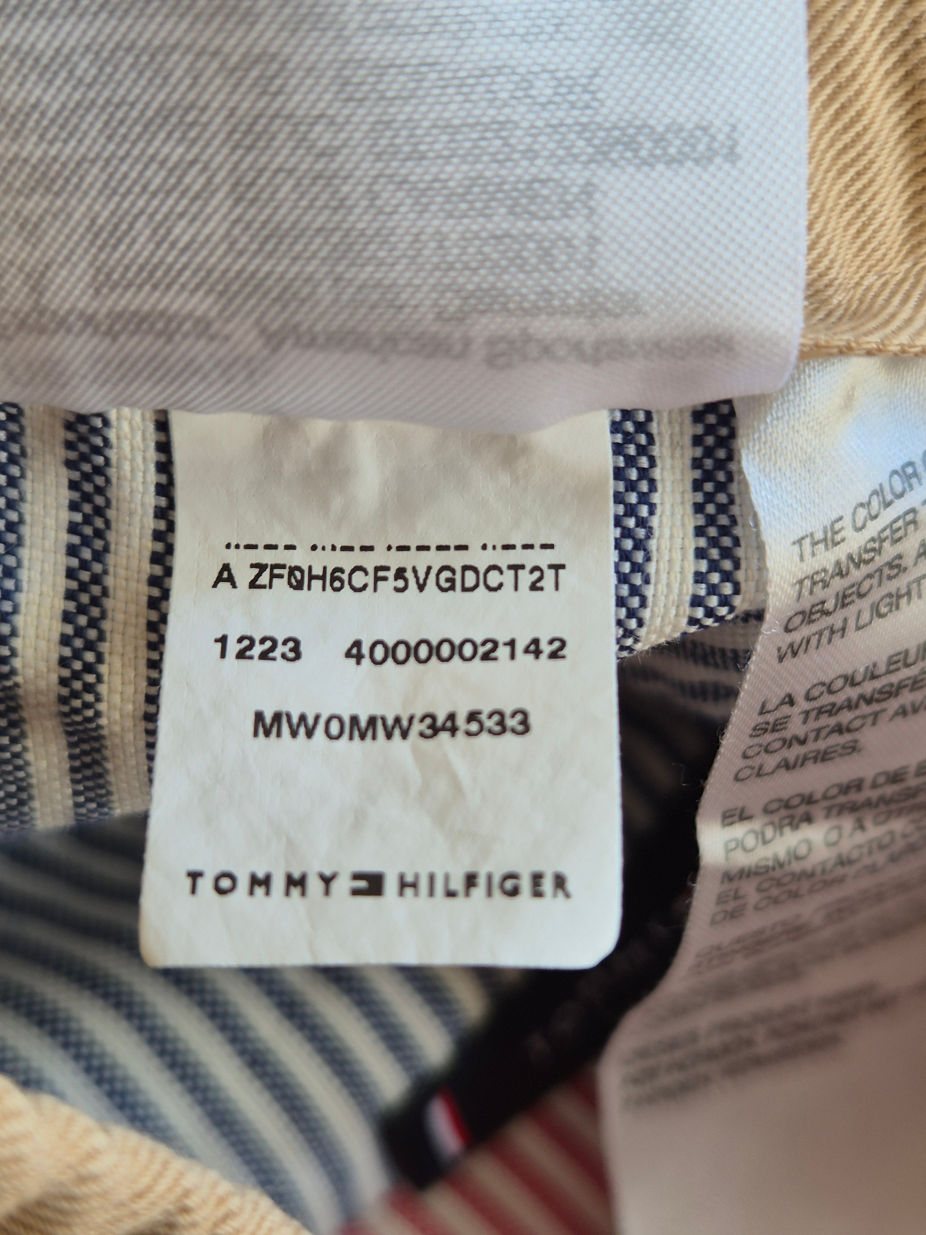 Tommy Hilfiger Men's Drawstring Chinos W34/L32 Beige Cotton Good Condition