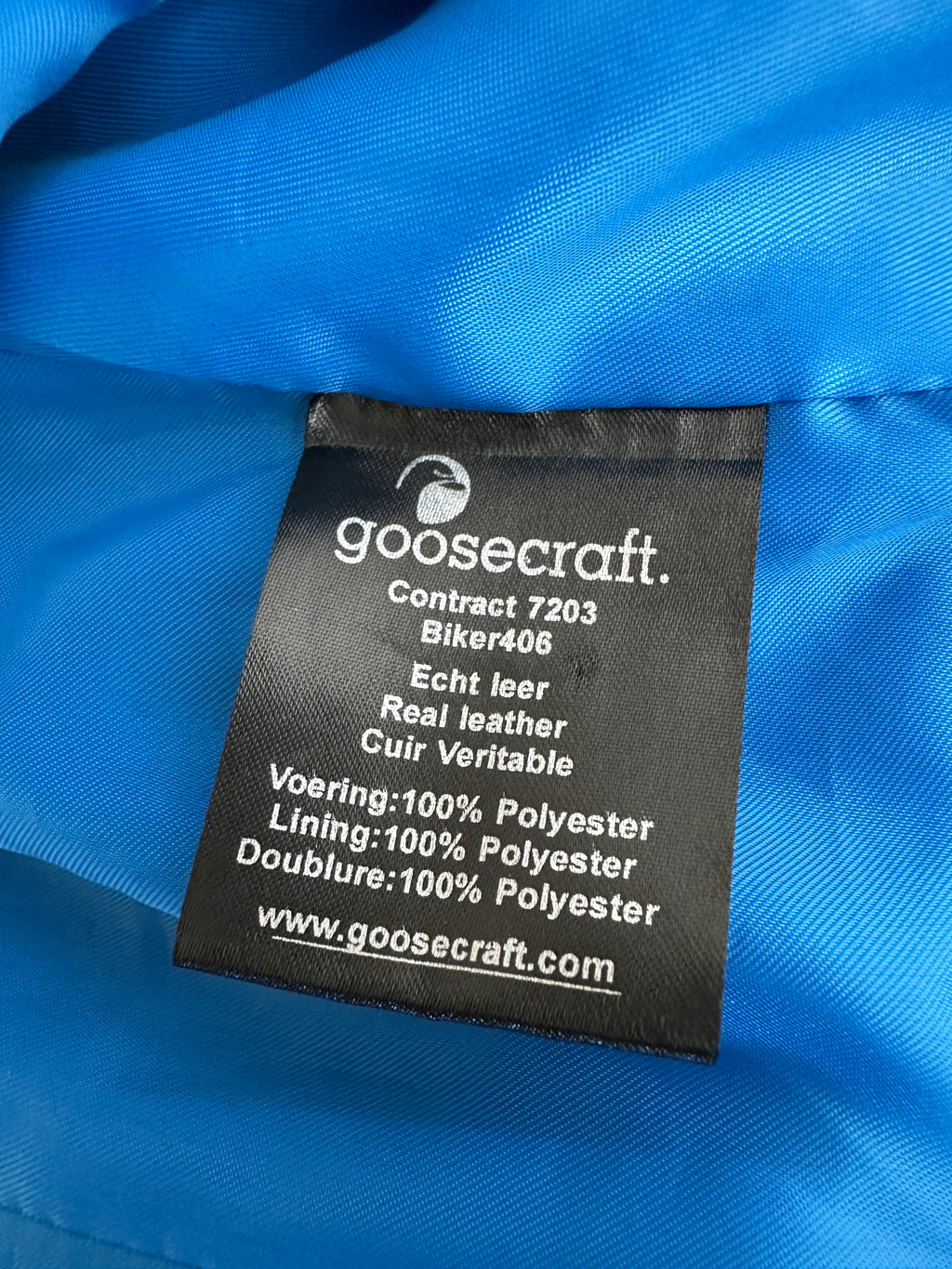 Goosecraft Biker 406 Damen Jacke – Wildleder, Blau, Größe L, Gebraucht