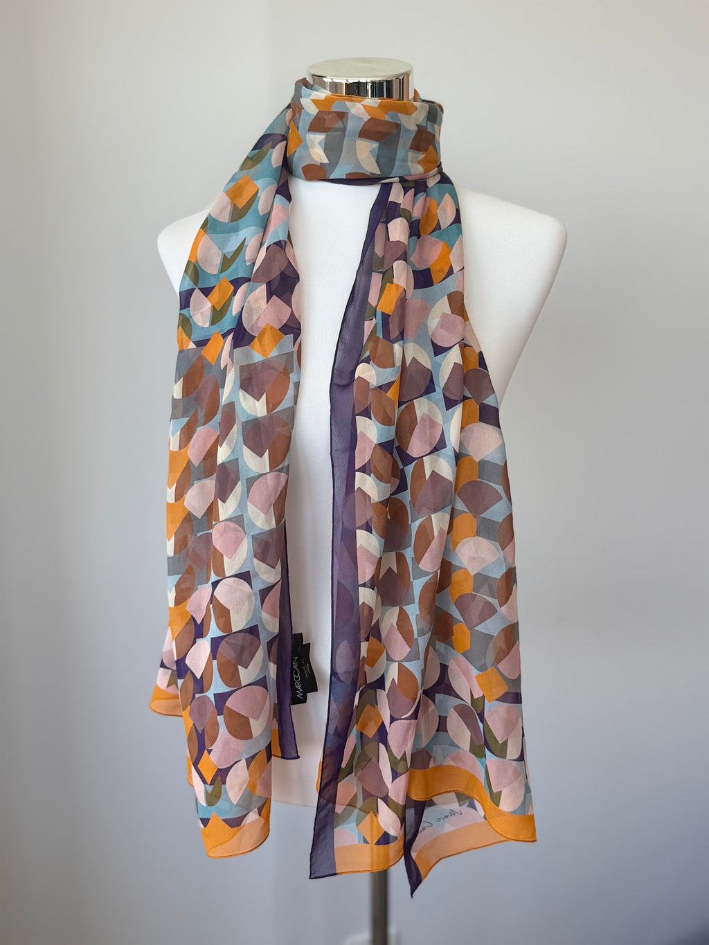 Marc Cain Seidenkleid, bunter Print, Gr. 42, wie neu