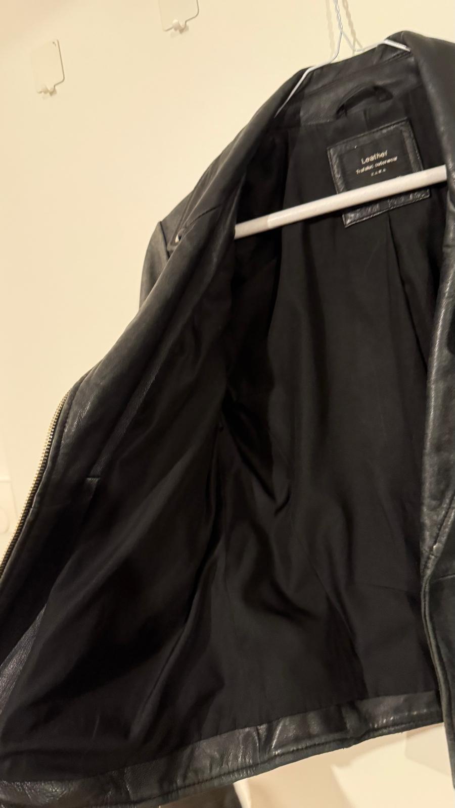 Zara Trafaluc Leder Bikerjacke M Schwarz Damen, guter Zustand